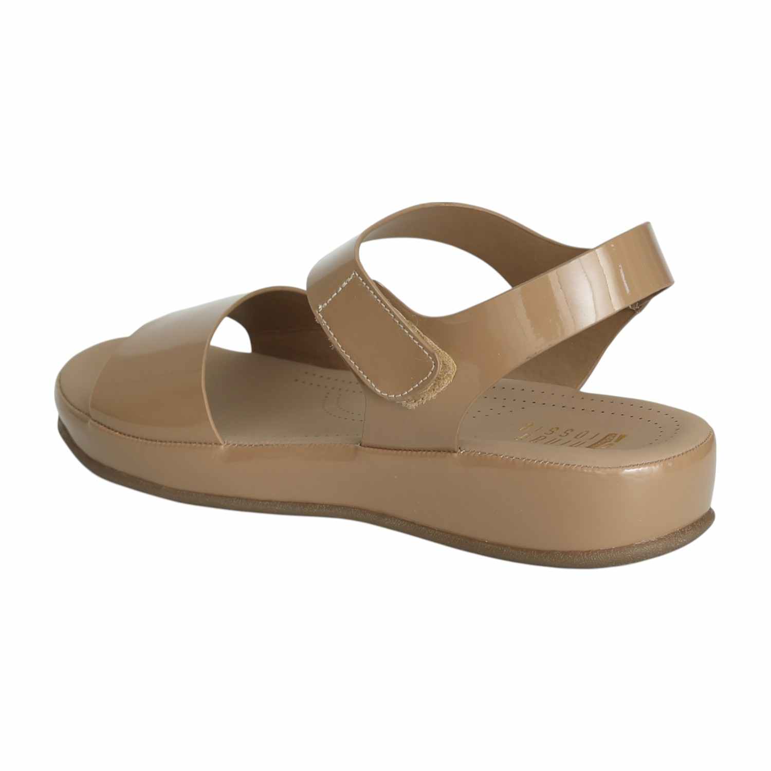 Women’s Chickoo Glossy Strap Sandals