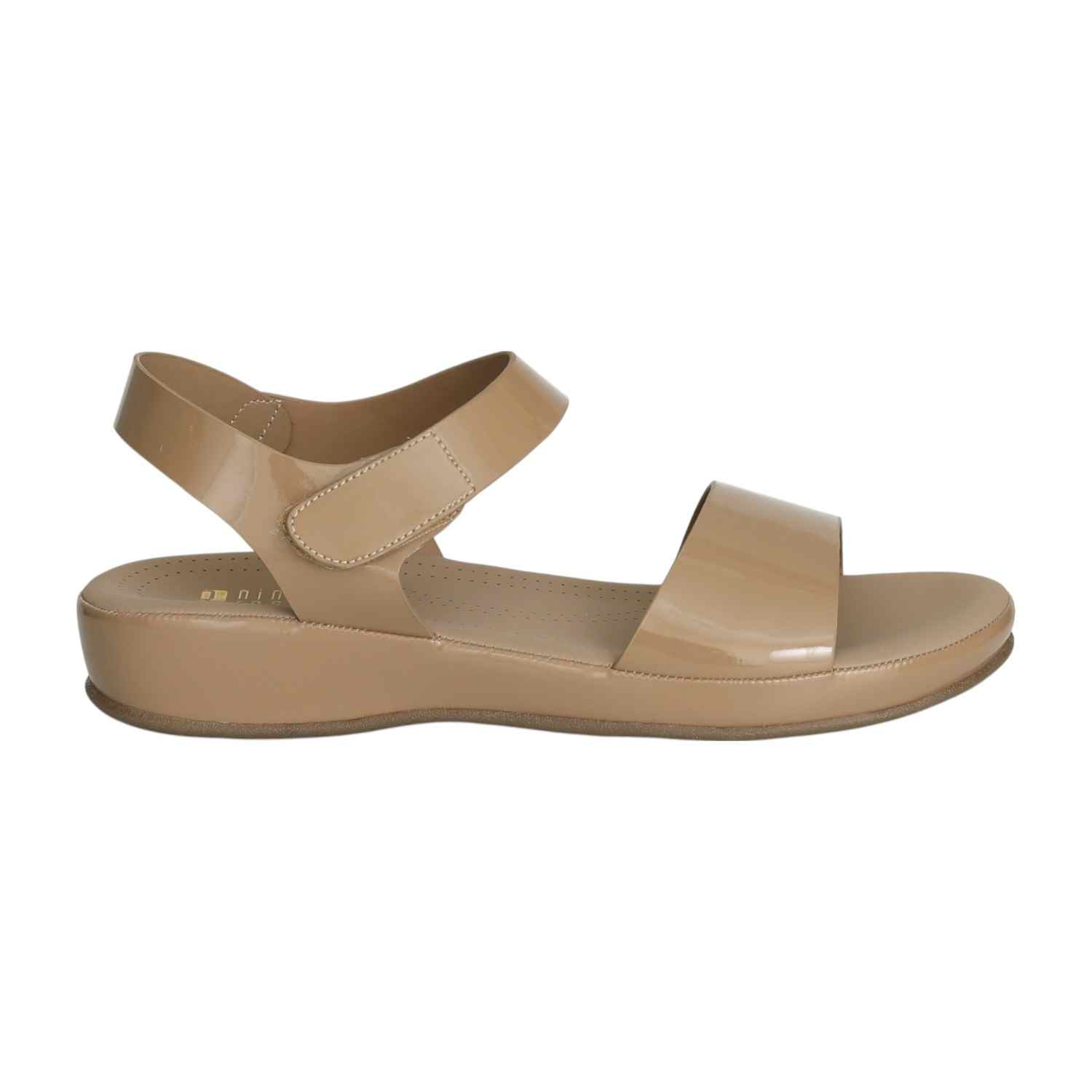 Women’s Chickoo Glossy Strap Sandals