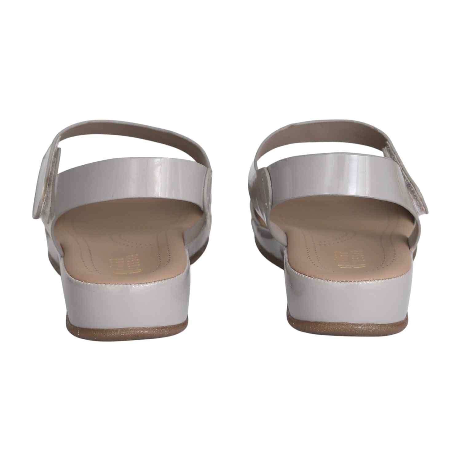 Women’s Grey Glossy Strap Sandals