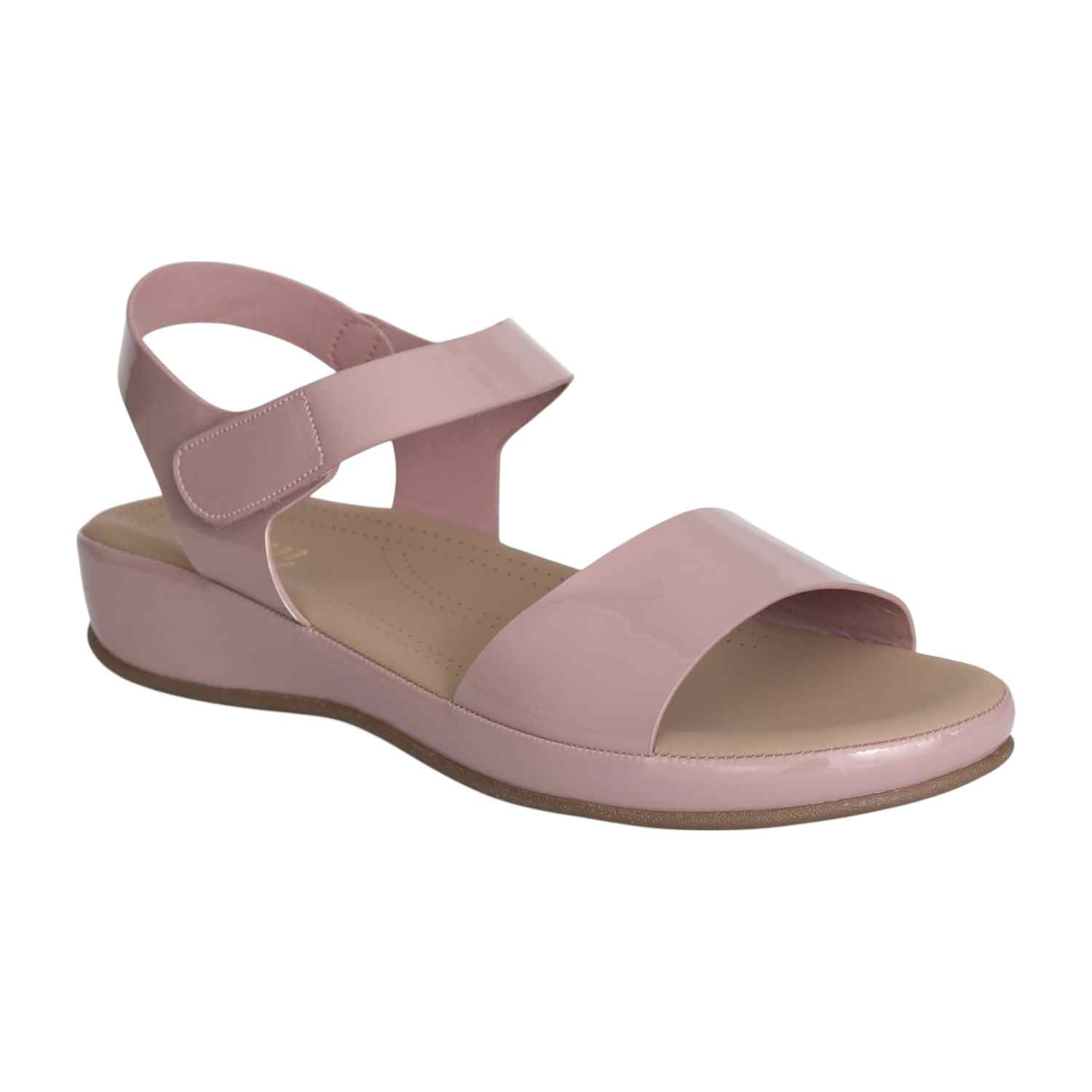 Women’s Peach Glossy Strap Sandals