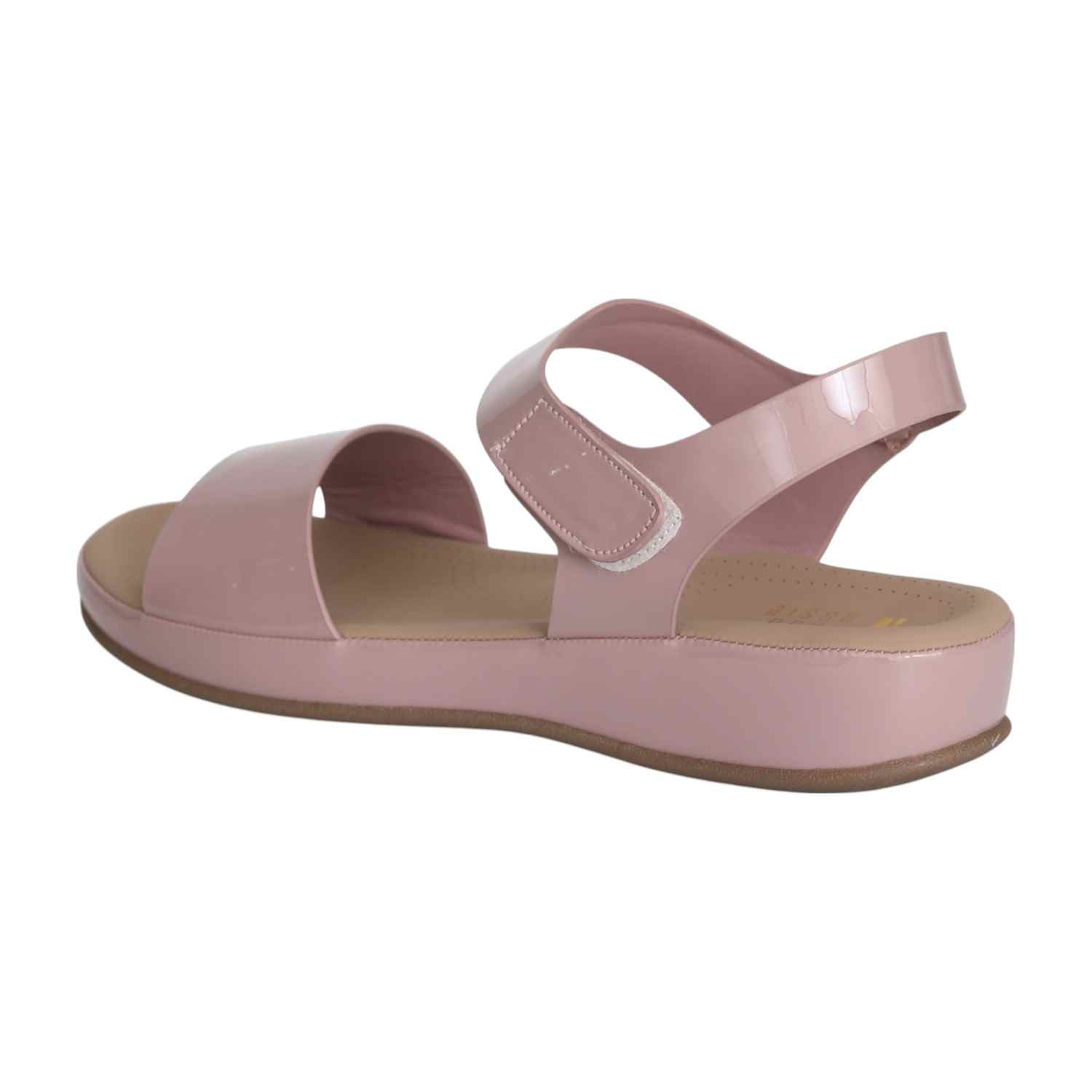 Women’s Peach Glossy Strap Sandals
