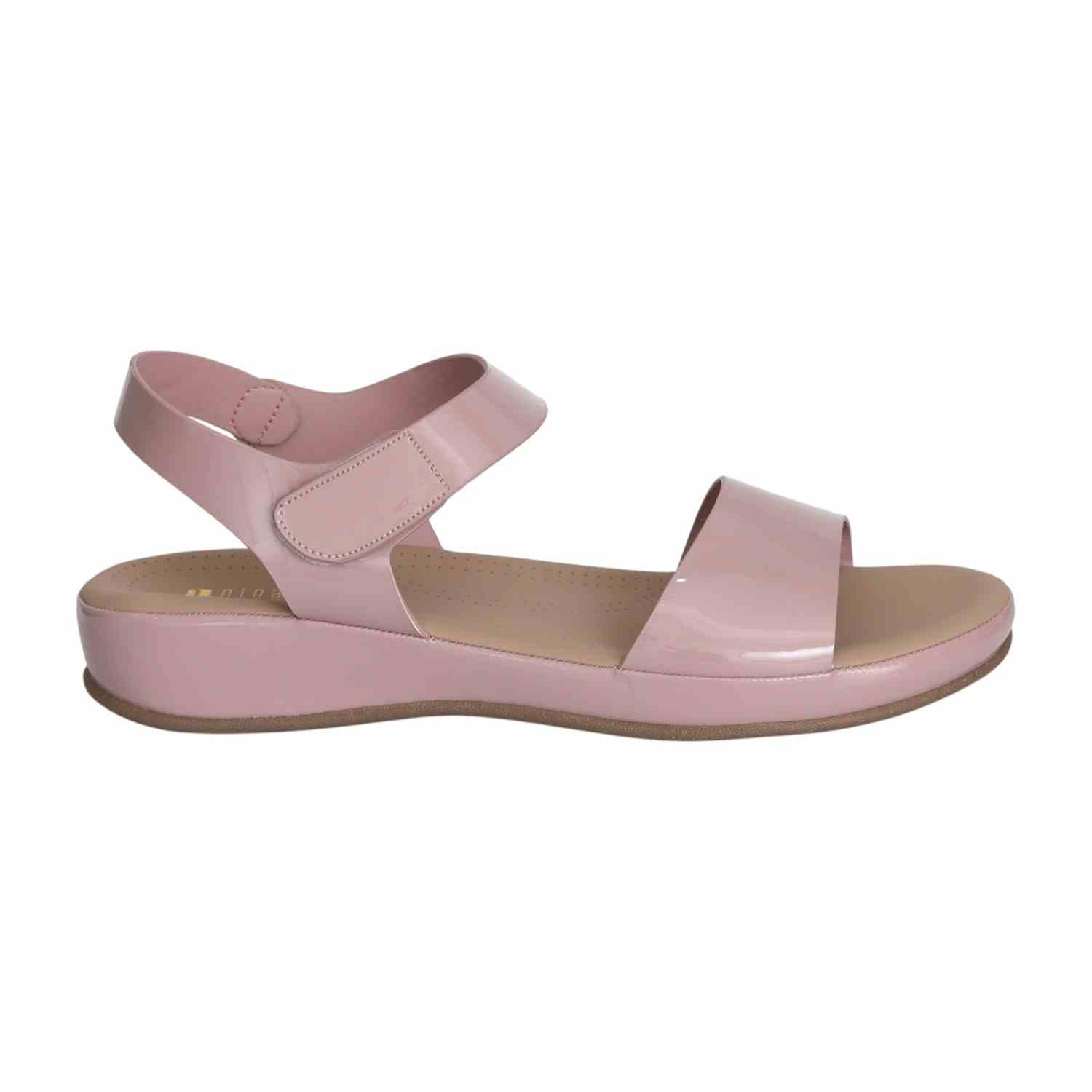 Women’s Peach Glossy Strap Sandals