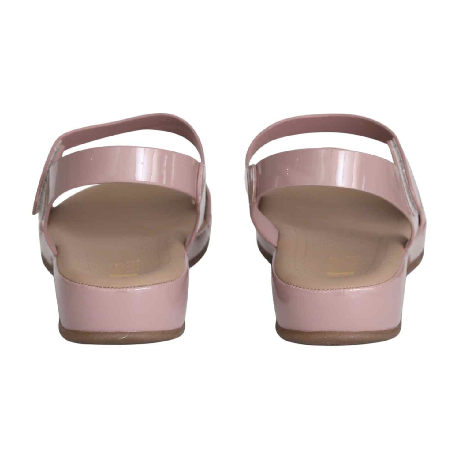 Women’s Peach Glossy Strap Sandals