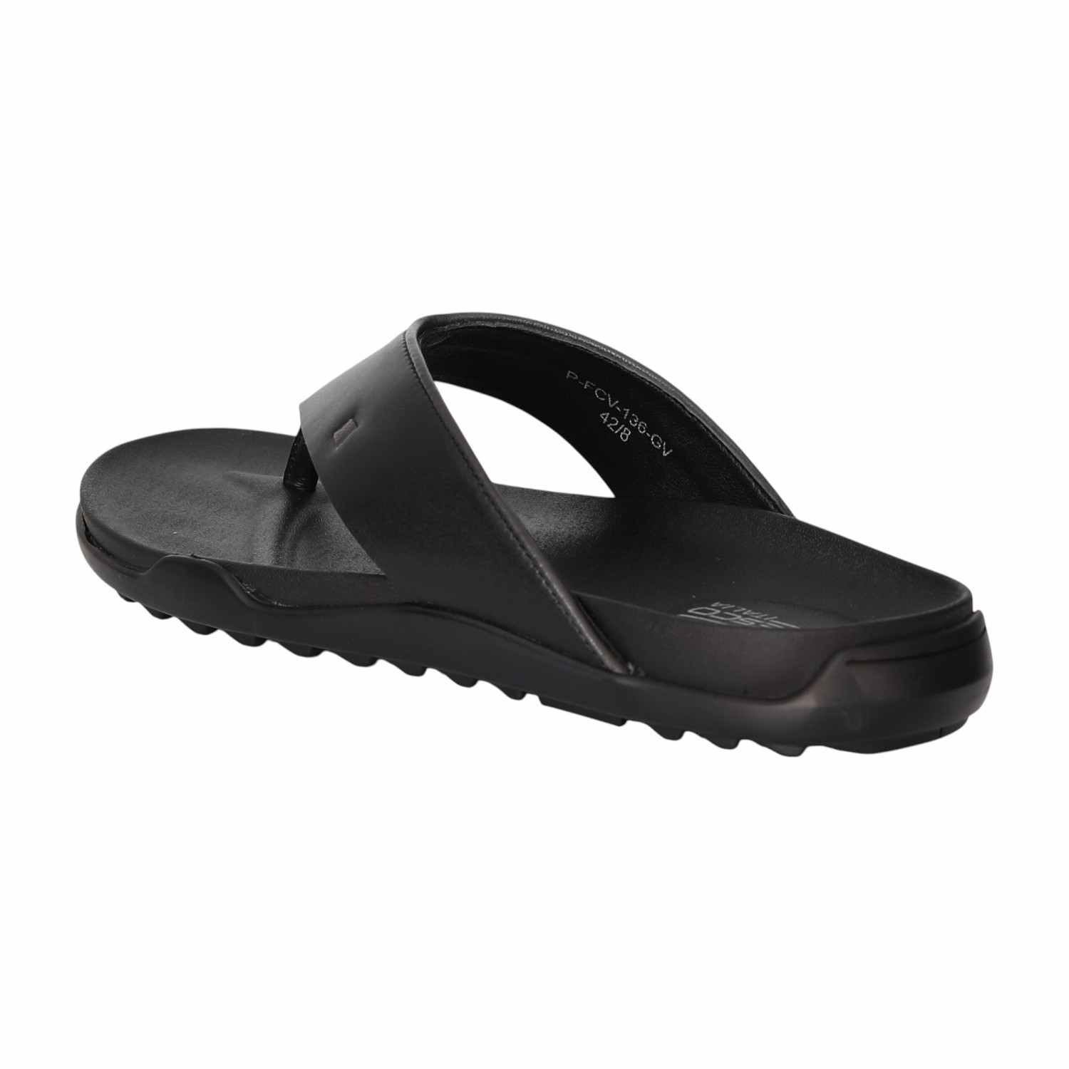 Men Raven Black Comfort Thong Sandals
