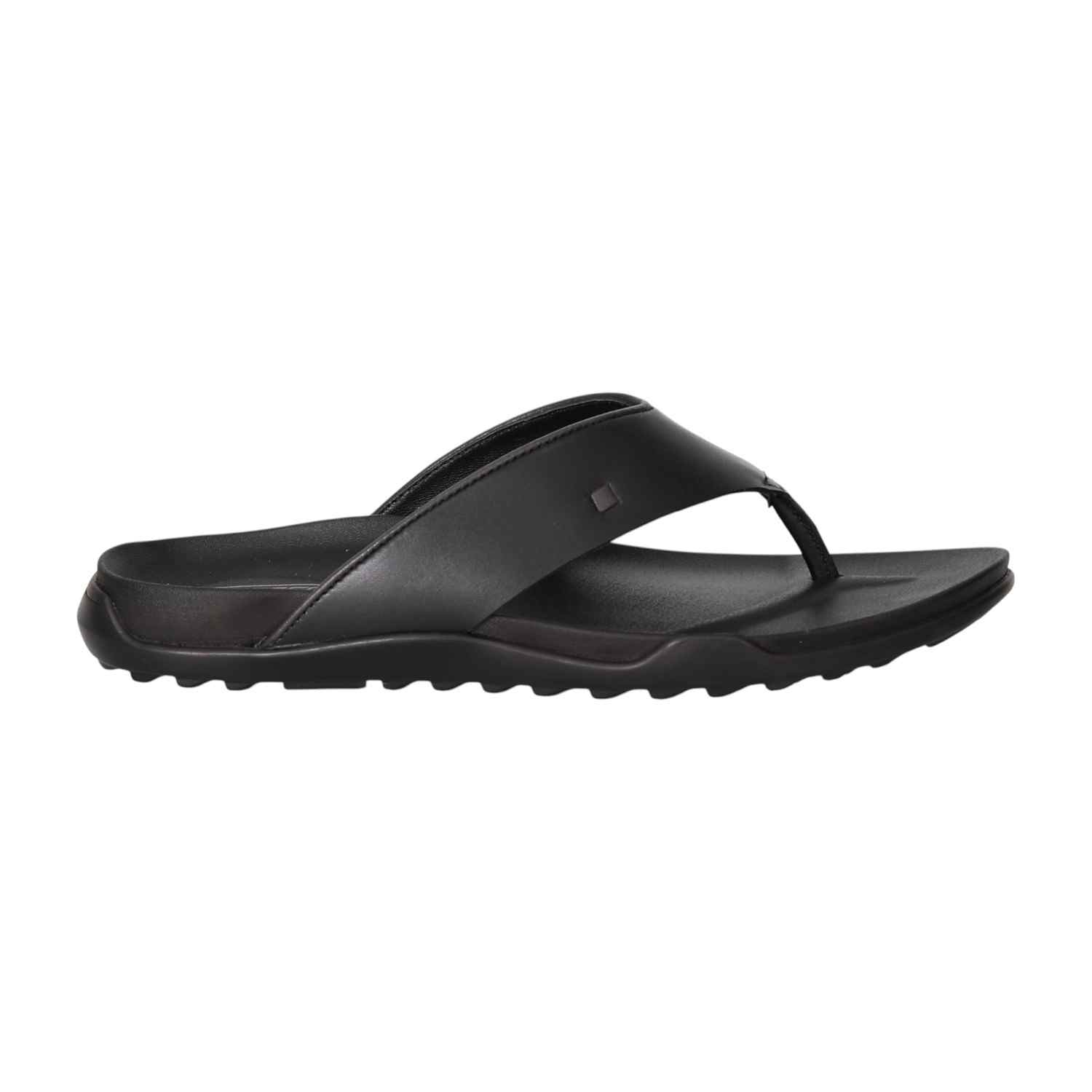 Men Raven Black Comfort Thong Sandals