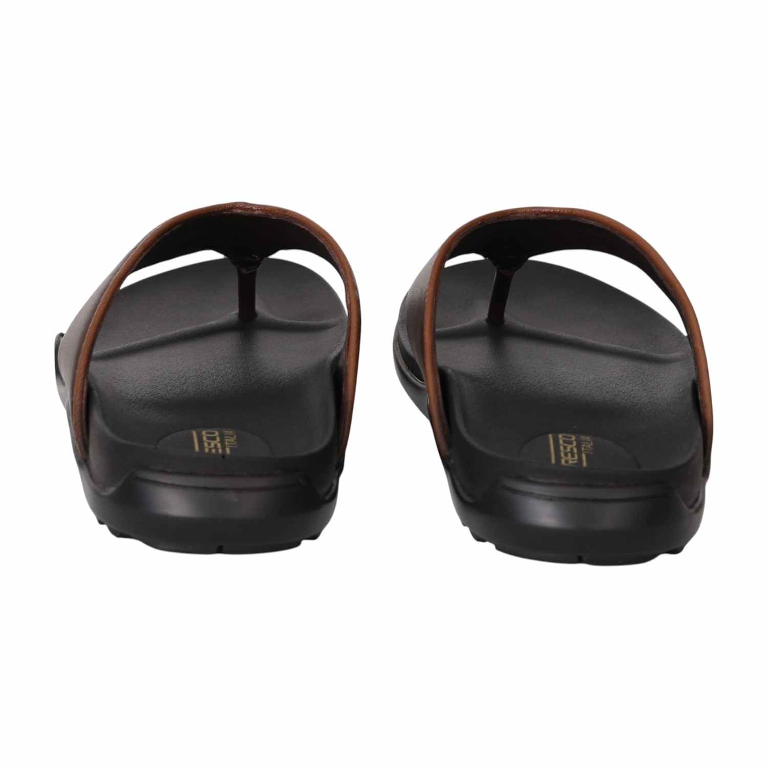 Men Chestnut Brown Comfort Thong Sandals