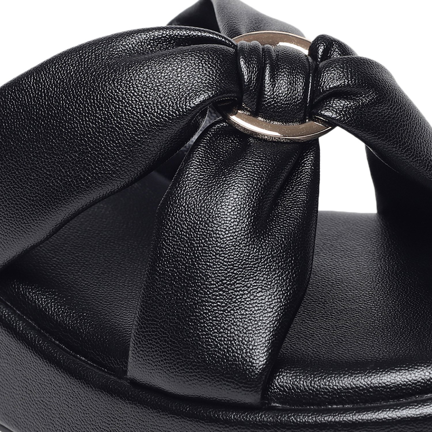 Monrow Alani Black Wedge Heels