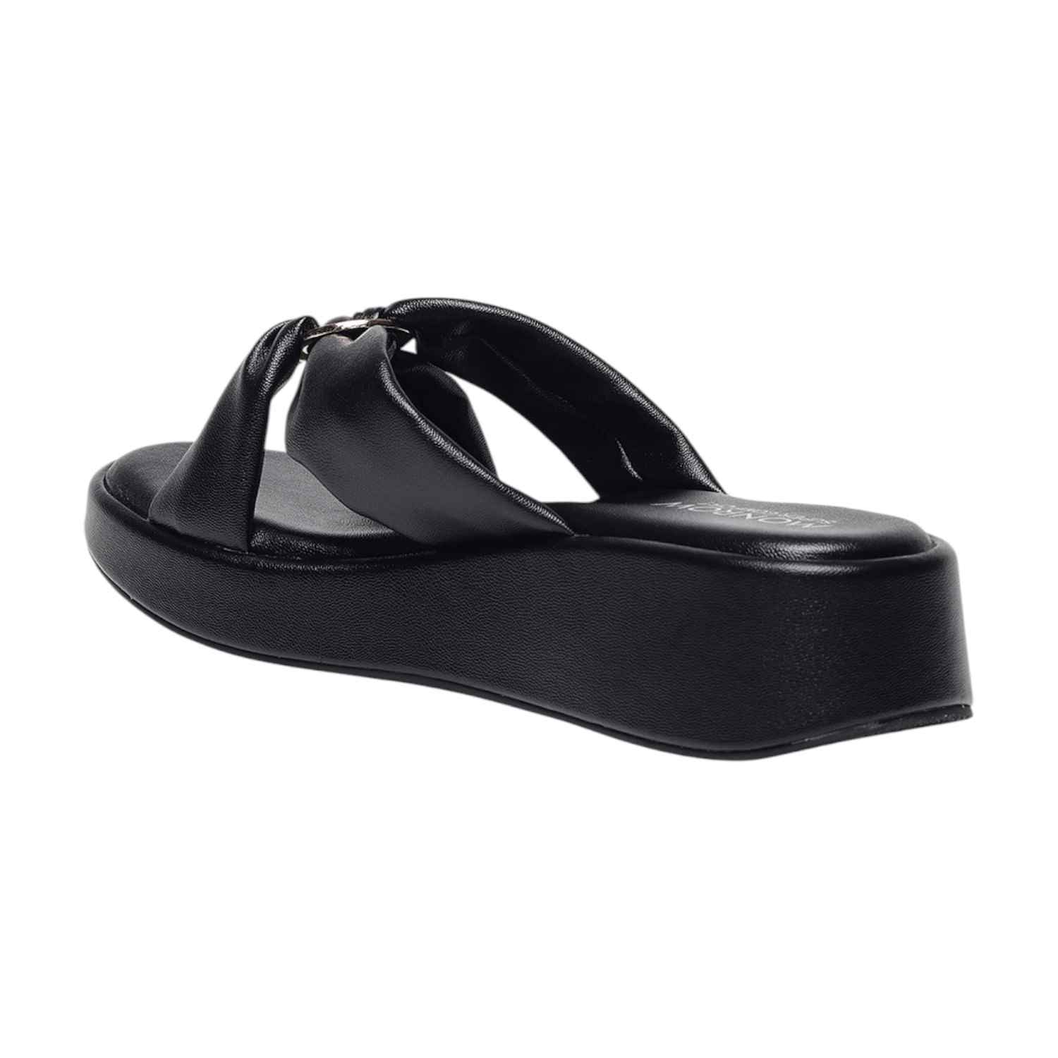 Monrow Alani Black Wedge Heels