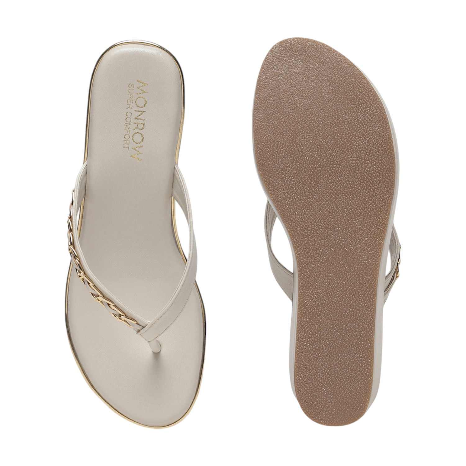 Monrow Rosalie Cream Wedge Heels