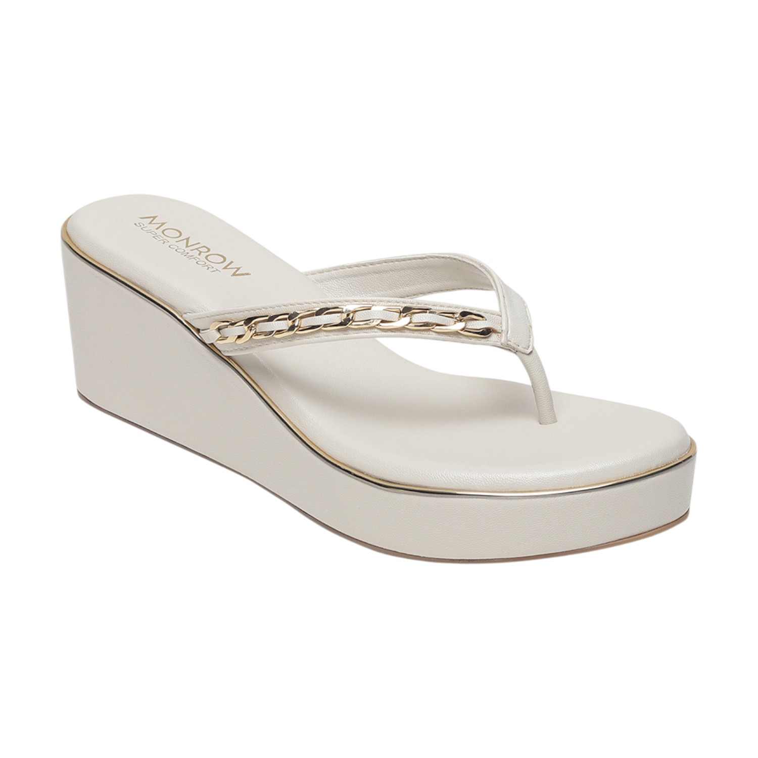 Monrow Rosalie Cream Wedge Heels