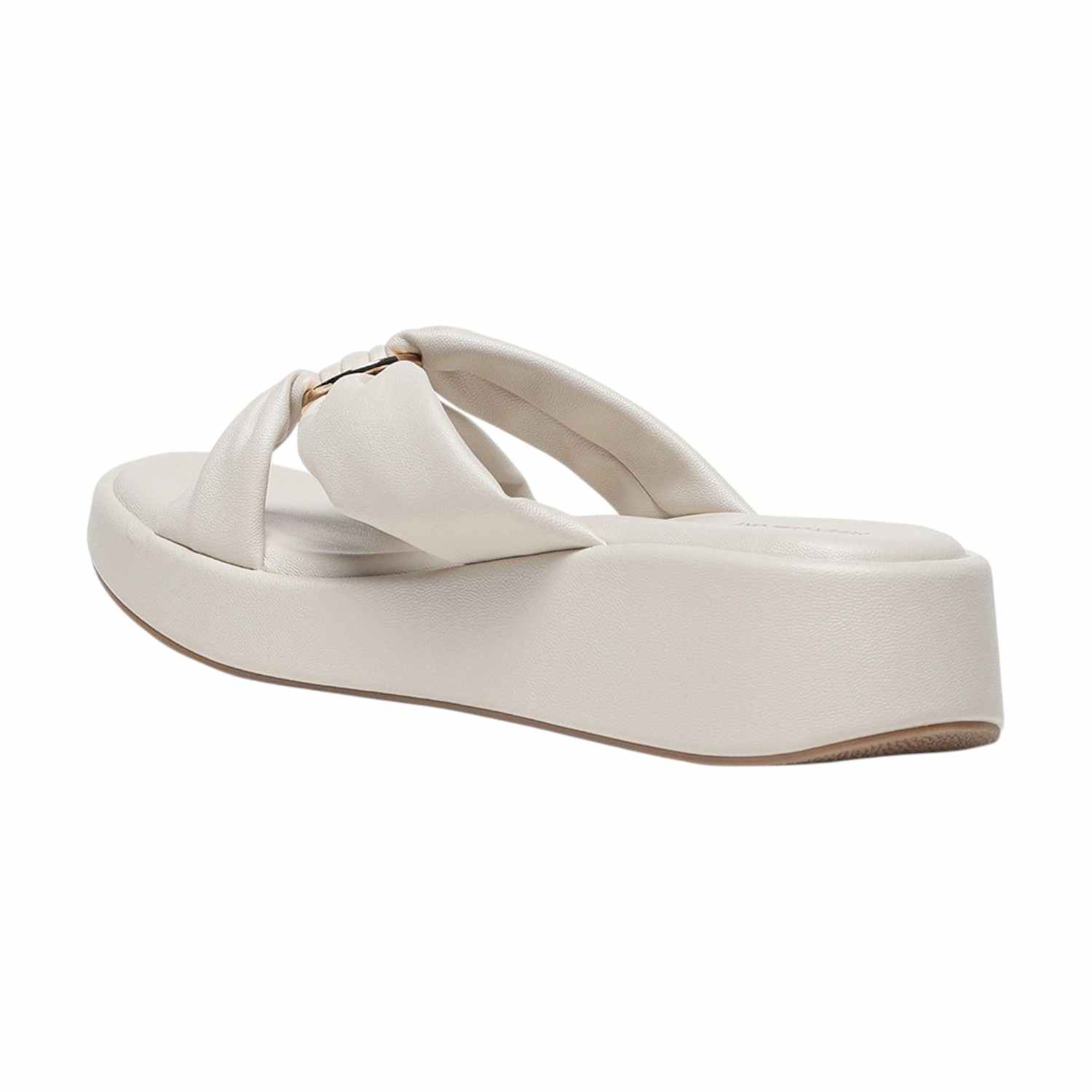 Monrow Alani Cream Wedge Heels