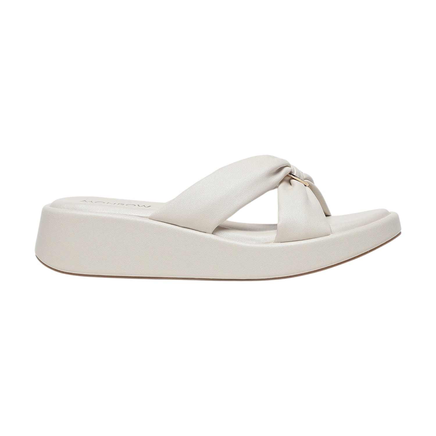 Monrow Alani Cream Wedge Heels