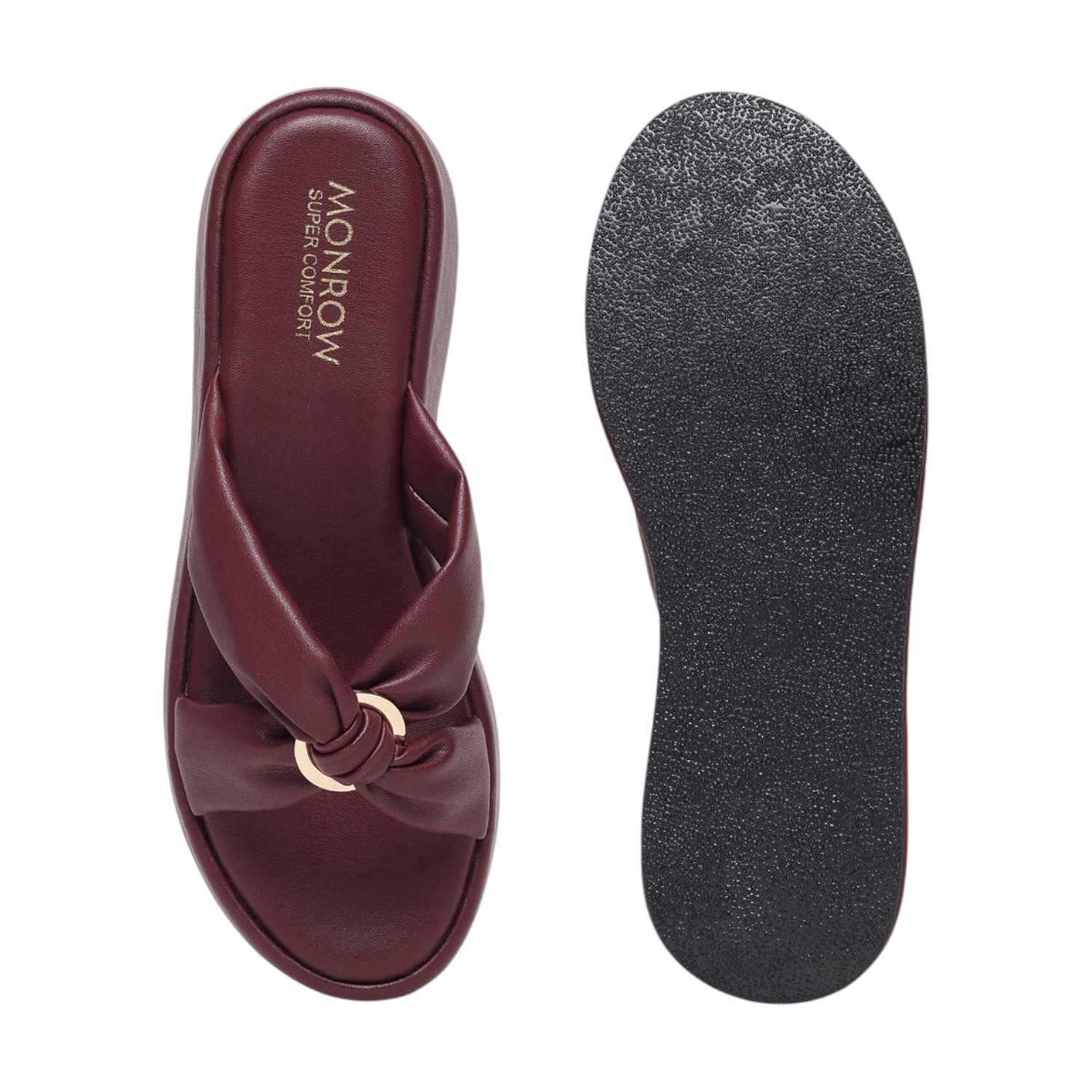 Monrow Alani Maroon Wedge Heels
