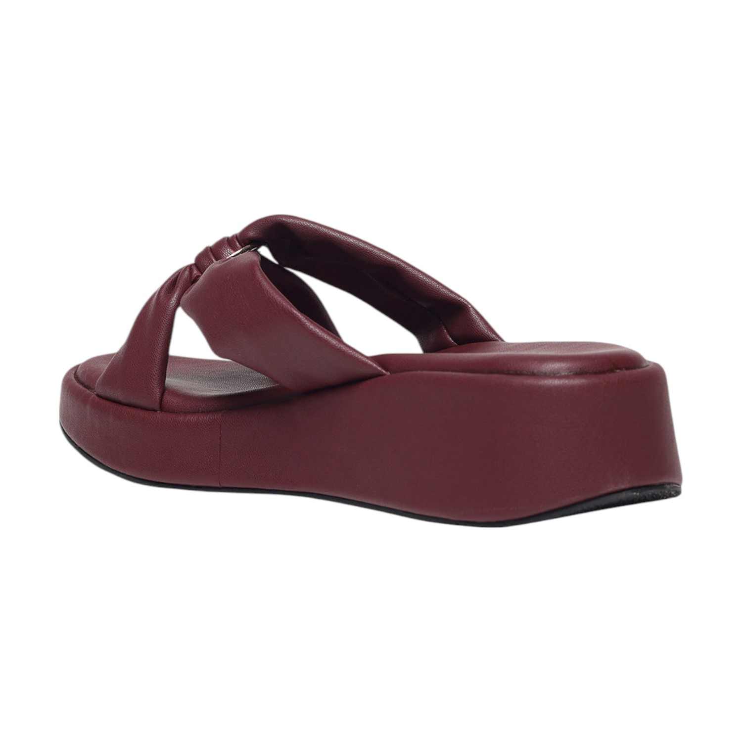 Monrow Alani Maroon Wedge Heels