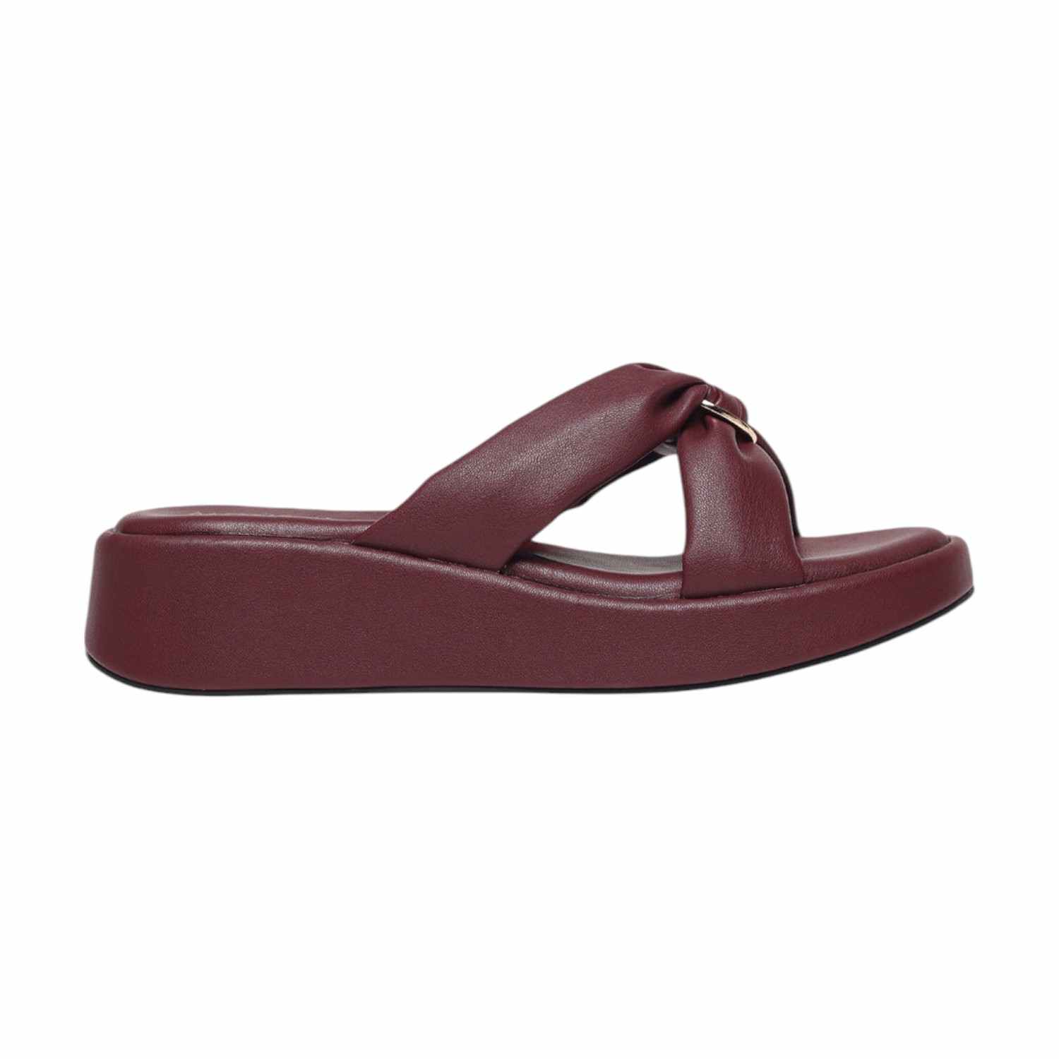 Monrow Alani Maroon Wedge Heels
