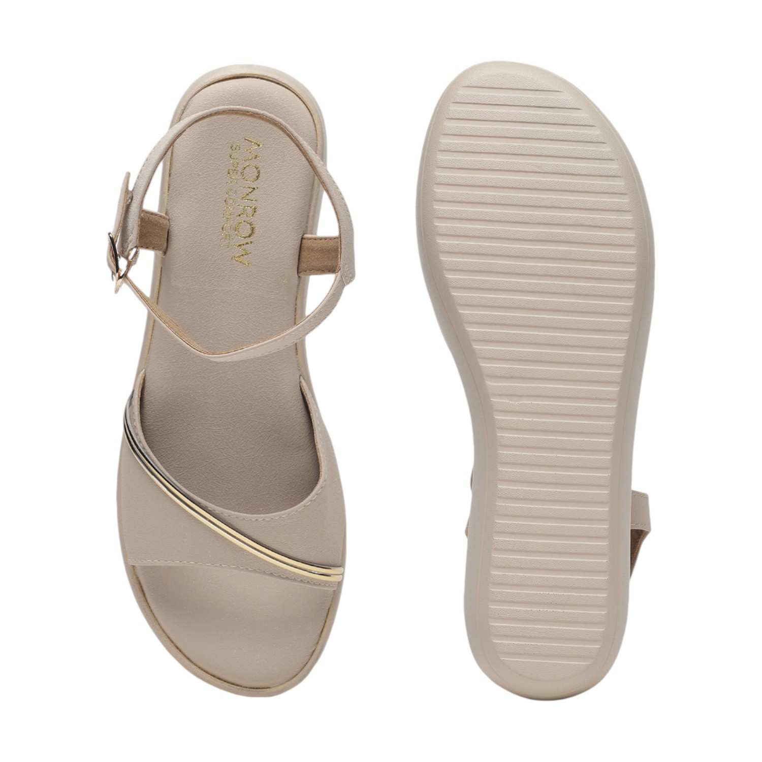 Monrow Kaylee Beige Flatform Heels