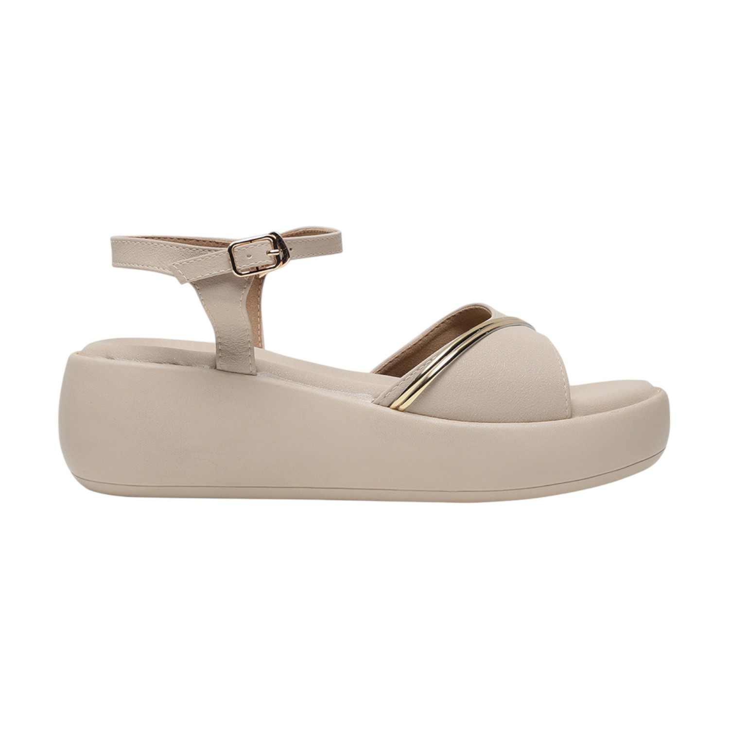 Monrow Kaylee Beige Flatform Heels