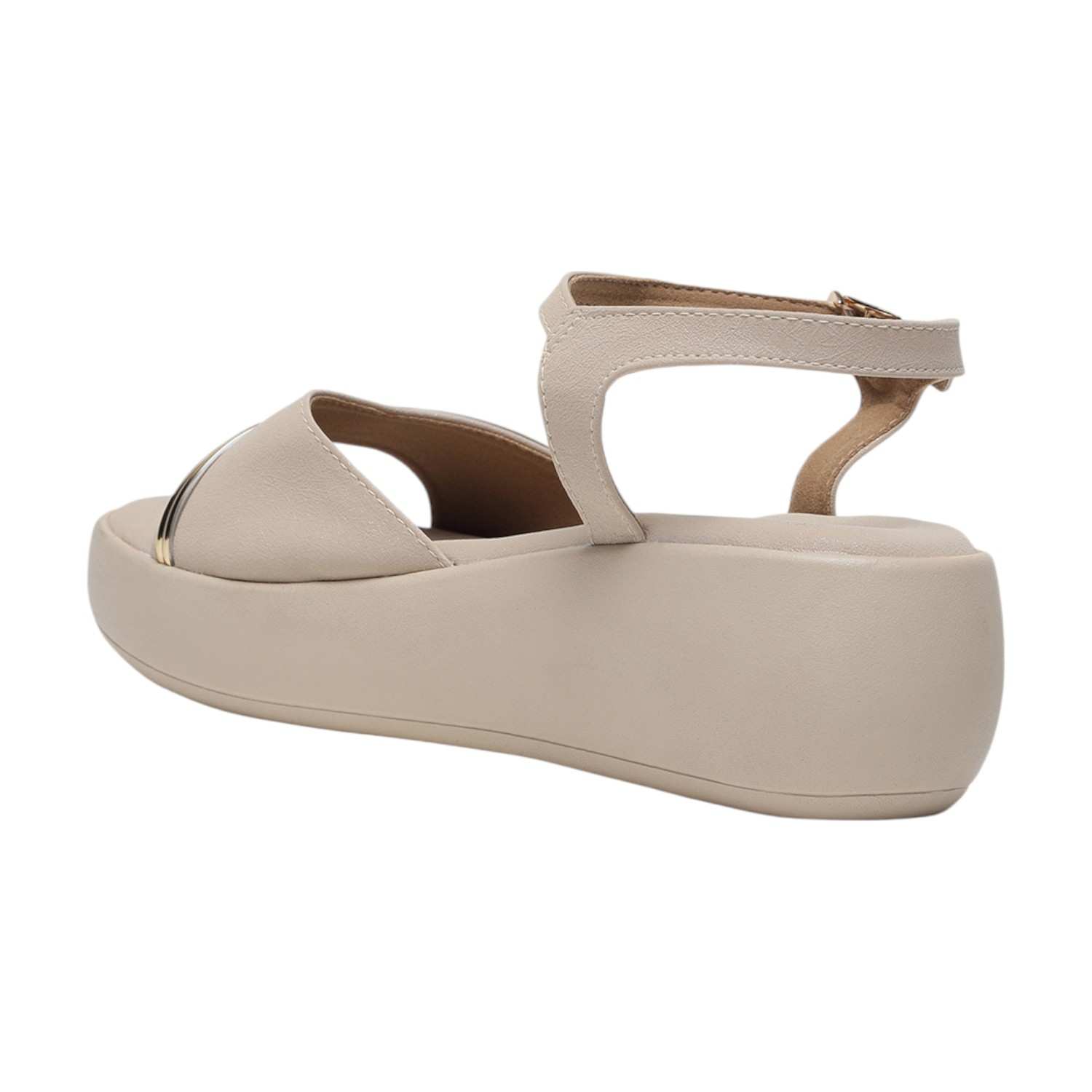 Monrow Kaylee Beige Flatform Heels