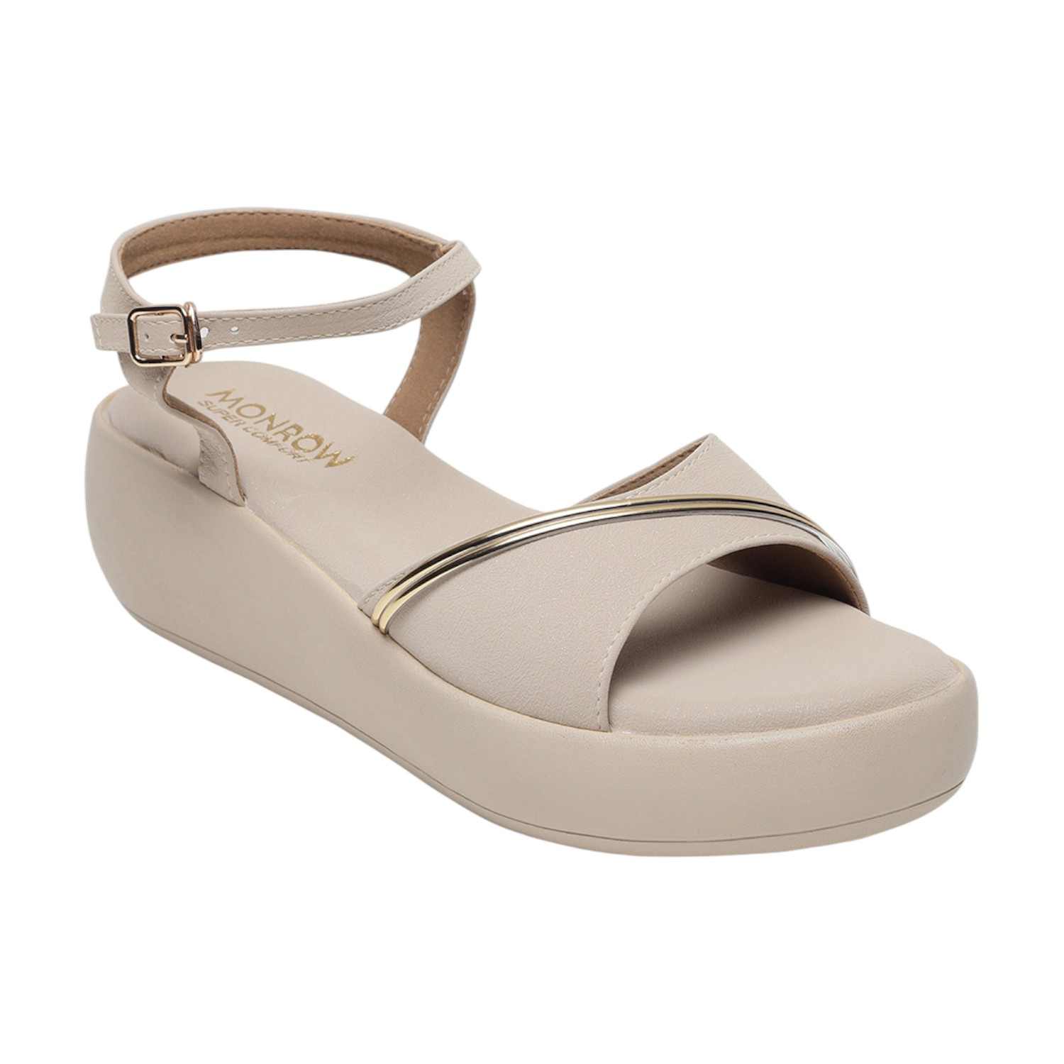 Monrow Kaylee Beige Flatform Heels