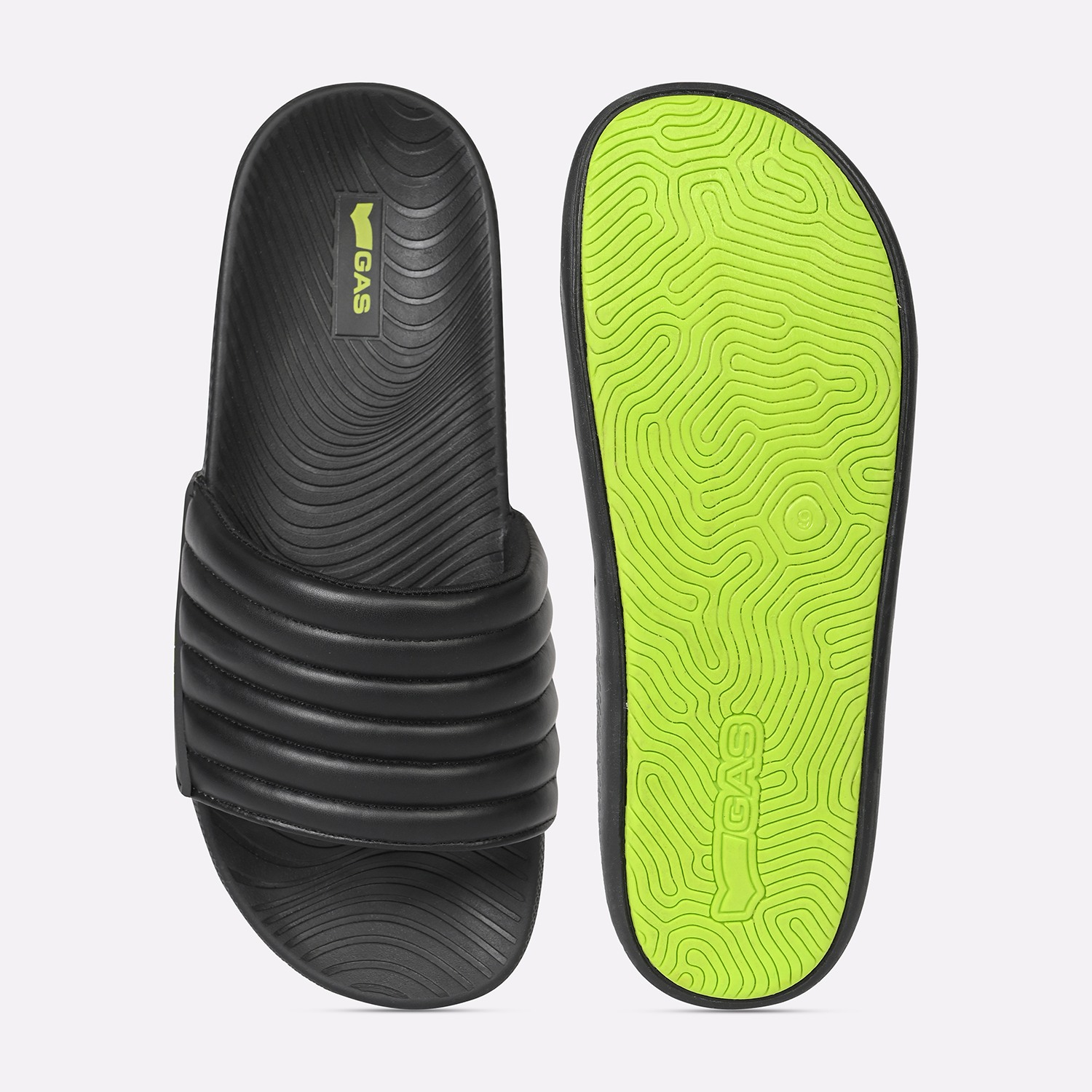 GAS | Men CloudCrest  Black Slides|5