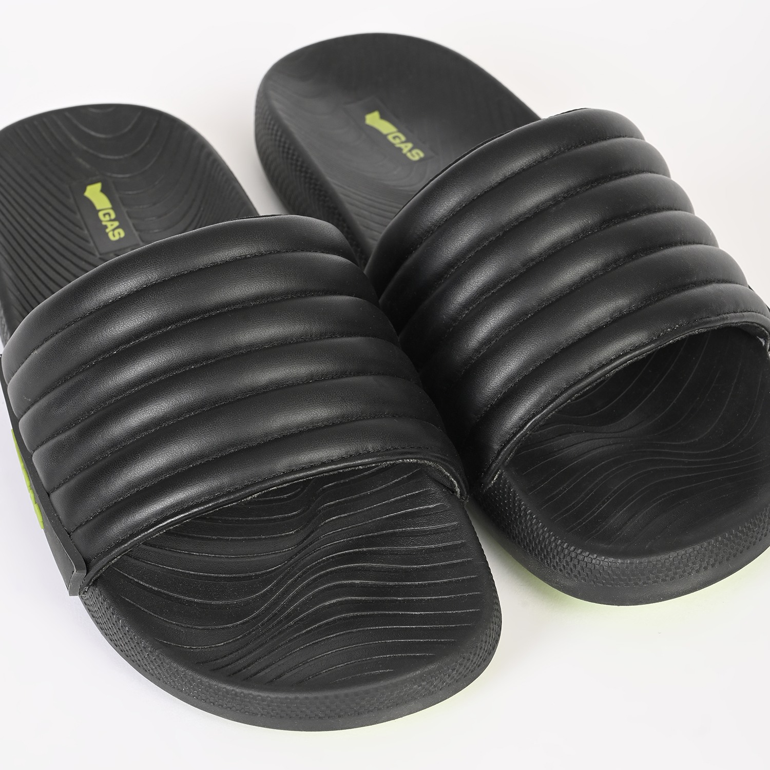 GAS | Men CloudCrest  Black Slides|0