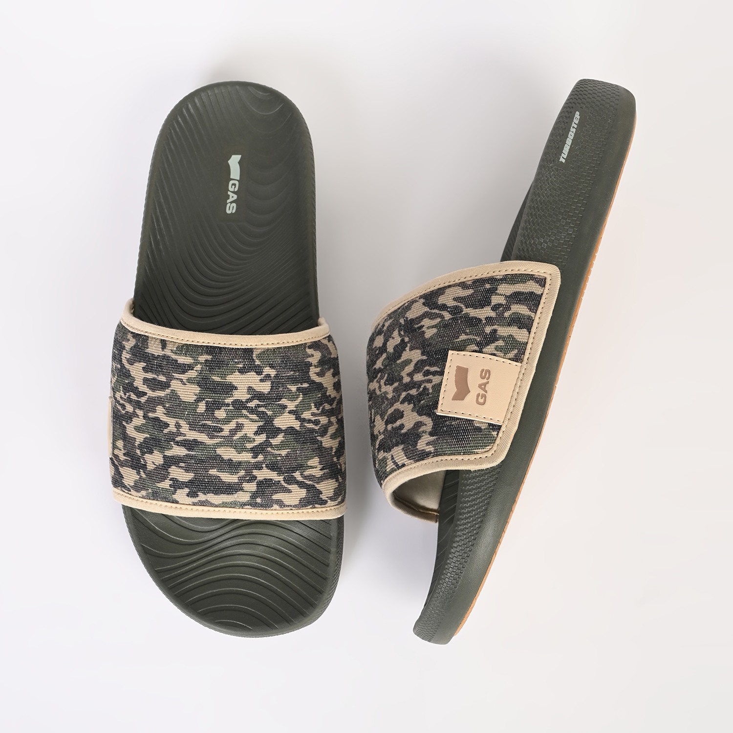 Men's NeoSplash Olive Beige Slides