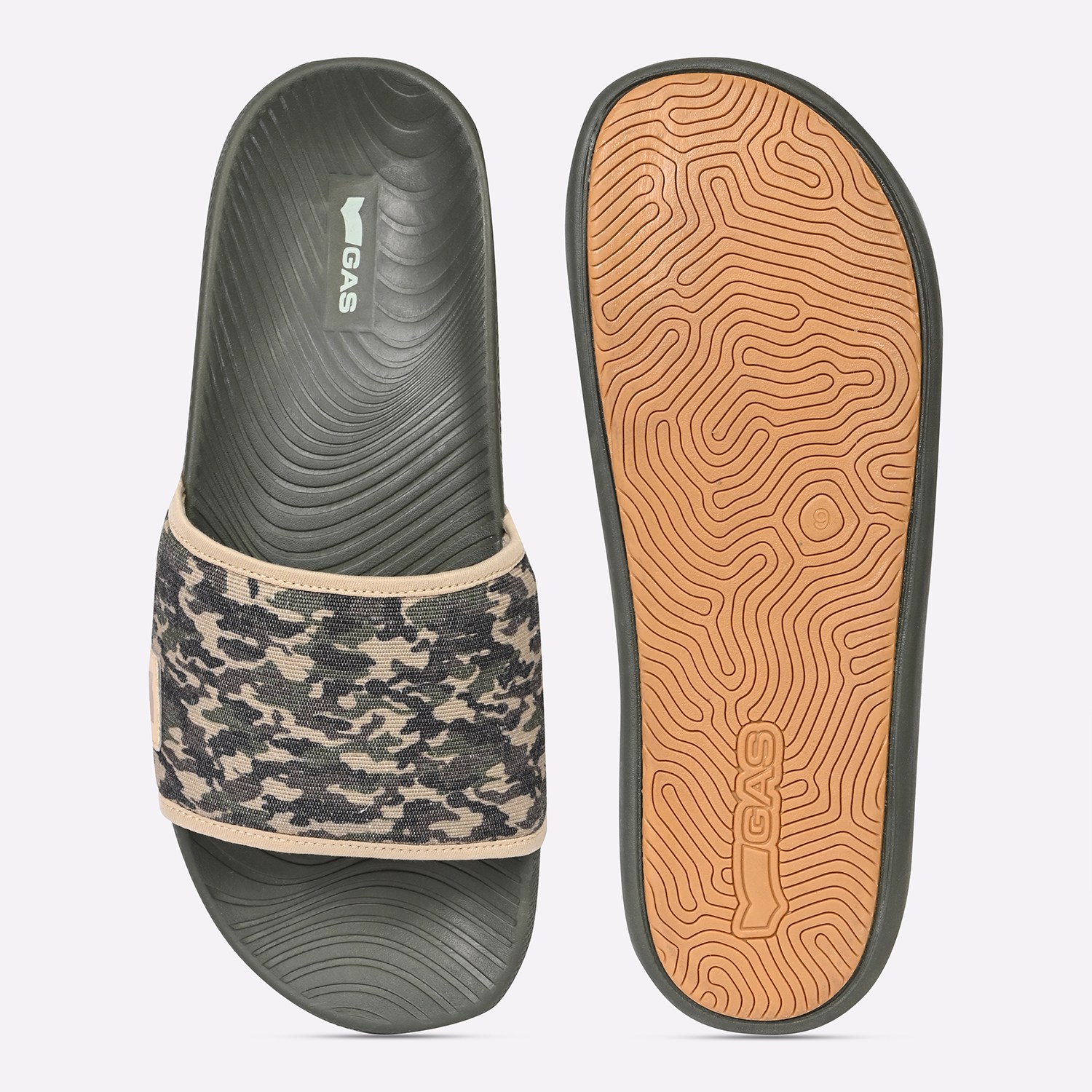 Men's NeoSplash Olive Beige Slides