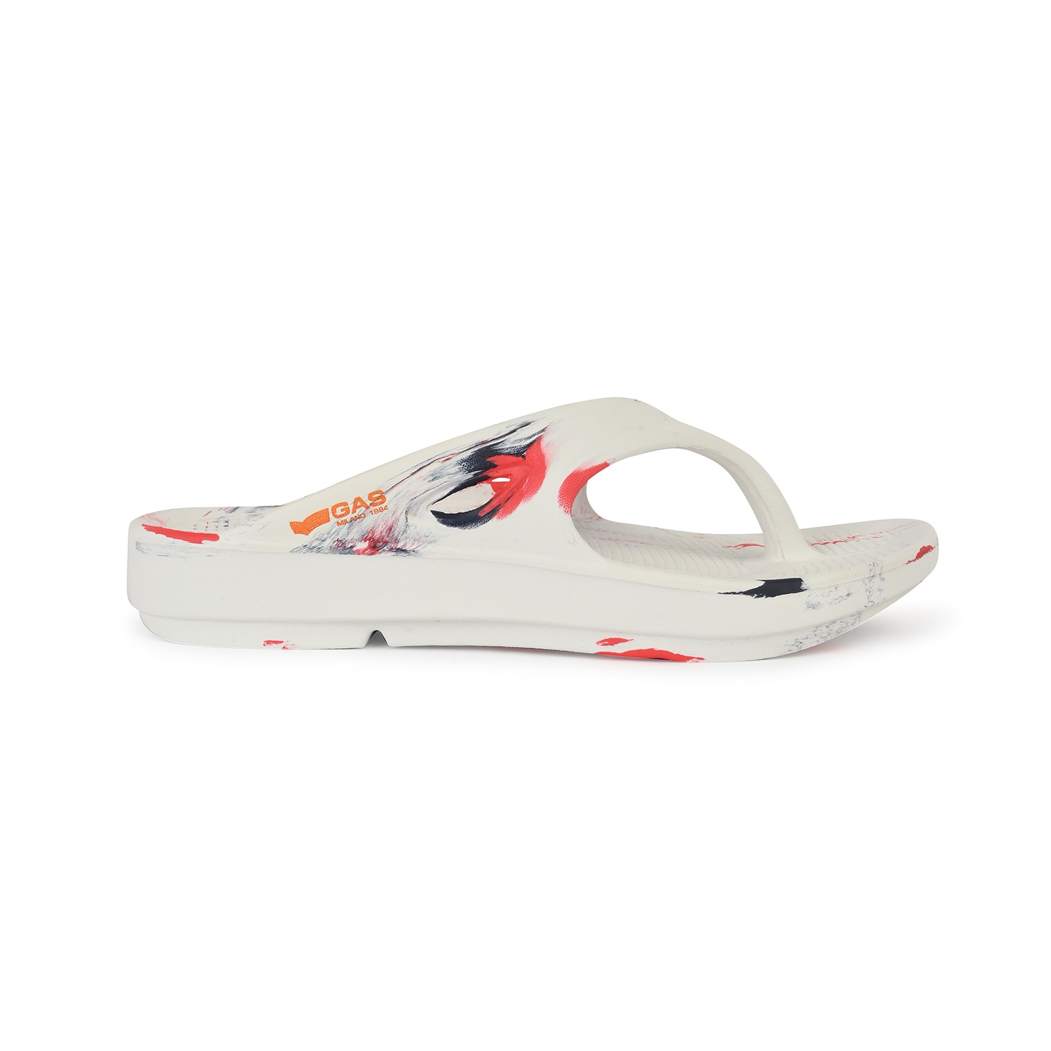 Men StormSlip White red Flip flops