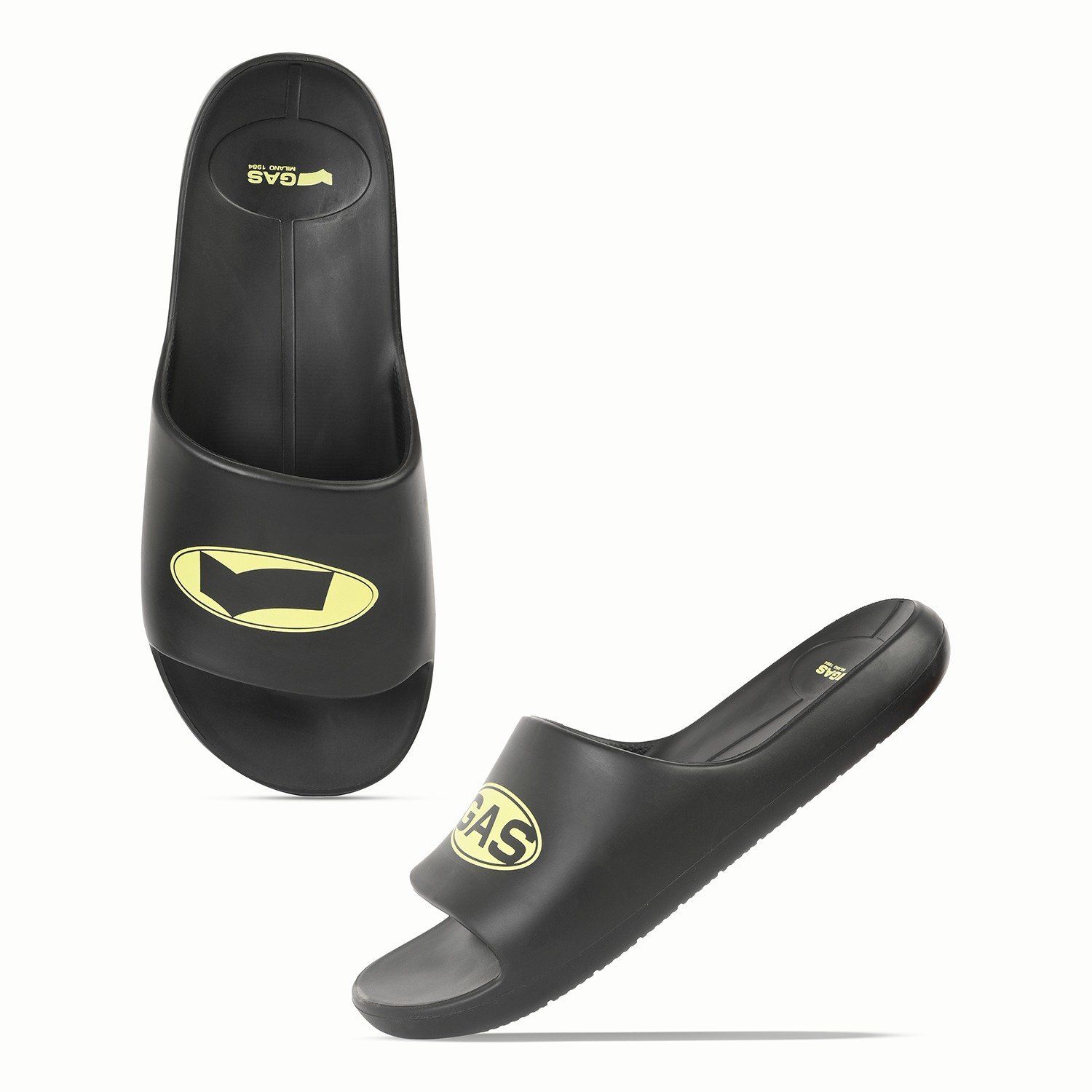 Men AquaDrift Black Sliders