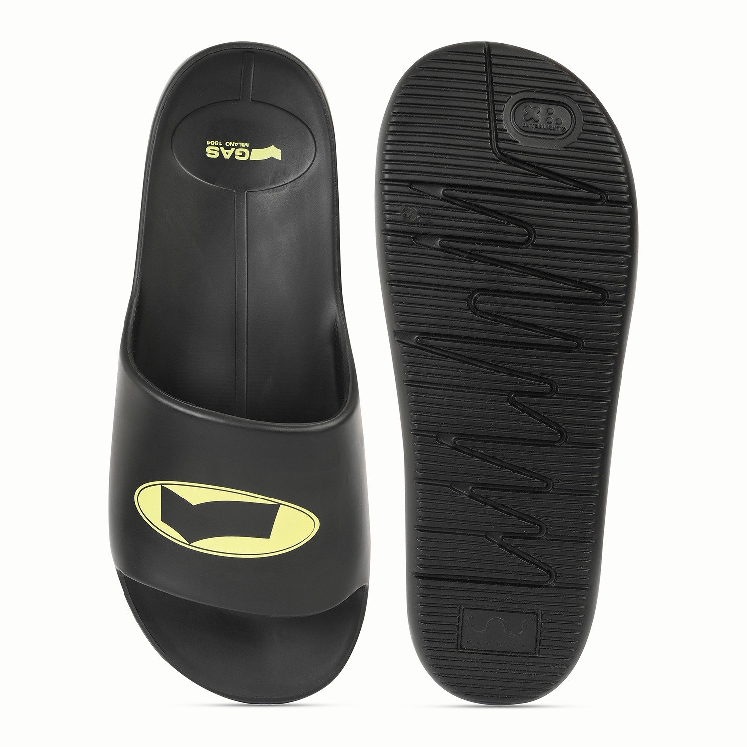 Men AquaDrift Black Sliders