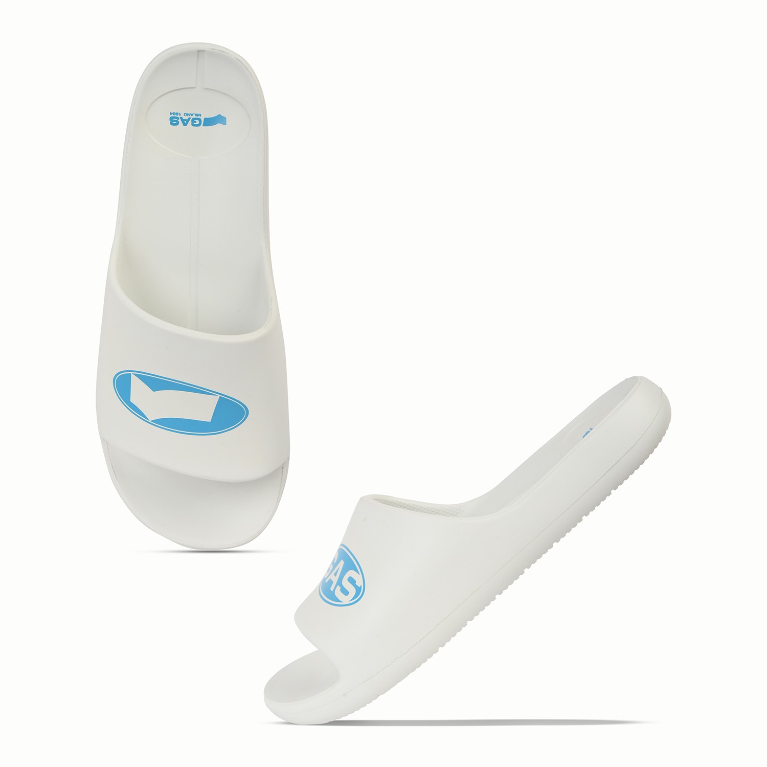 Men AquaDrift White Sliders