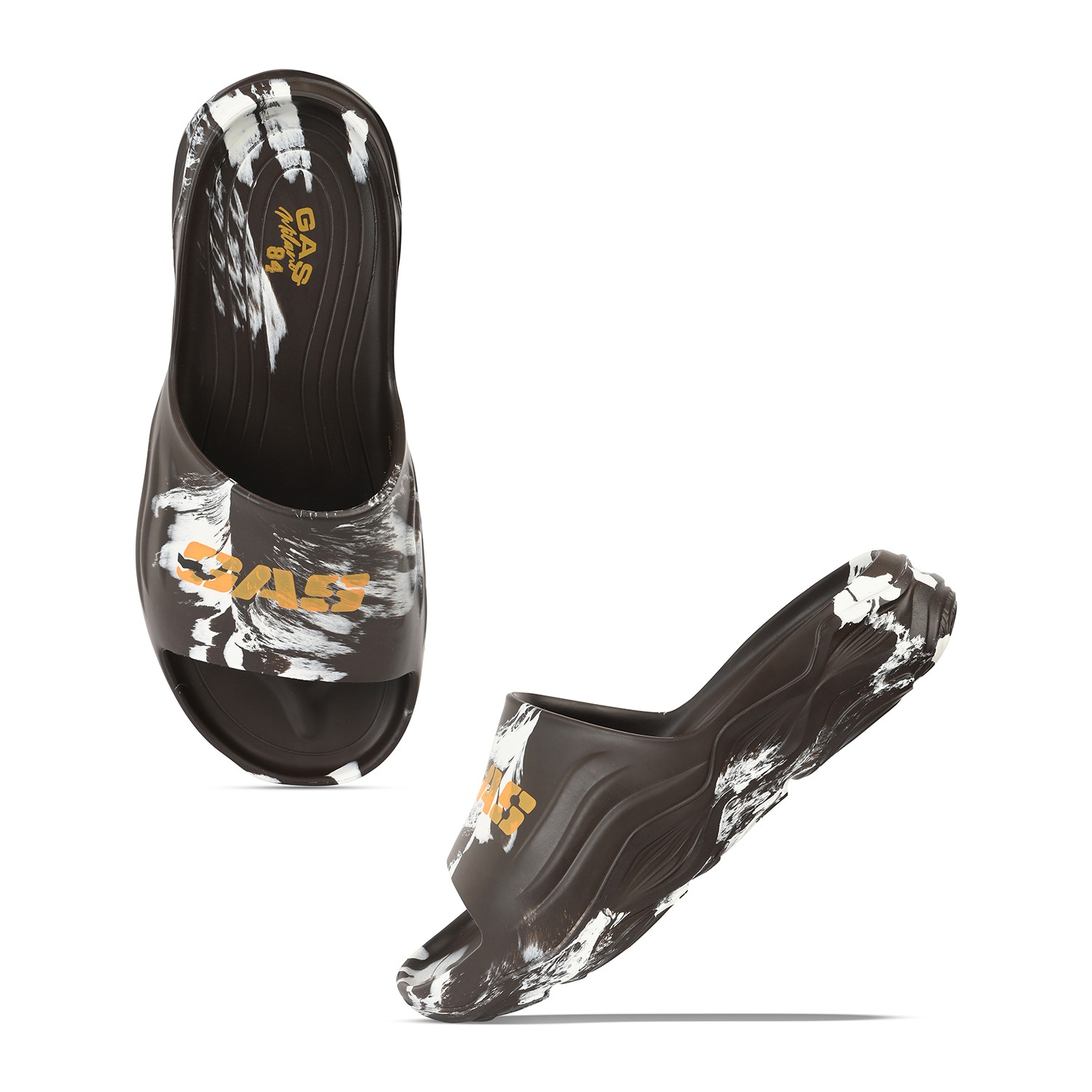 Men Float Mode White brown Sliders