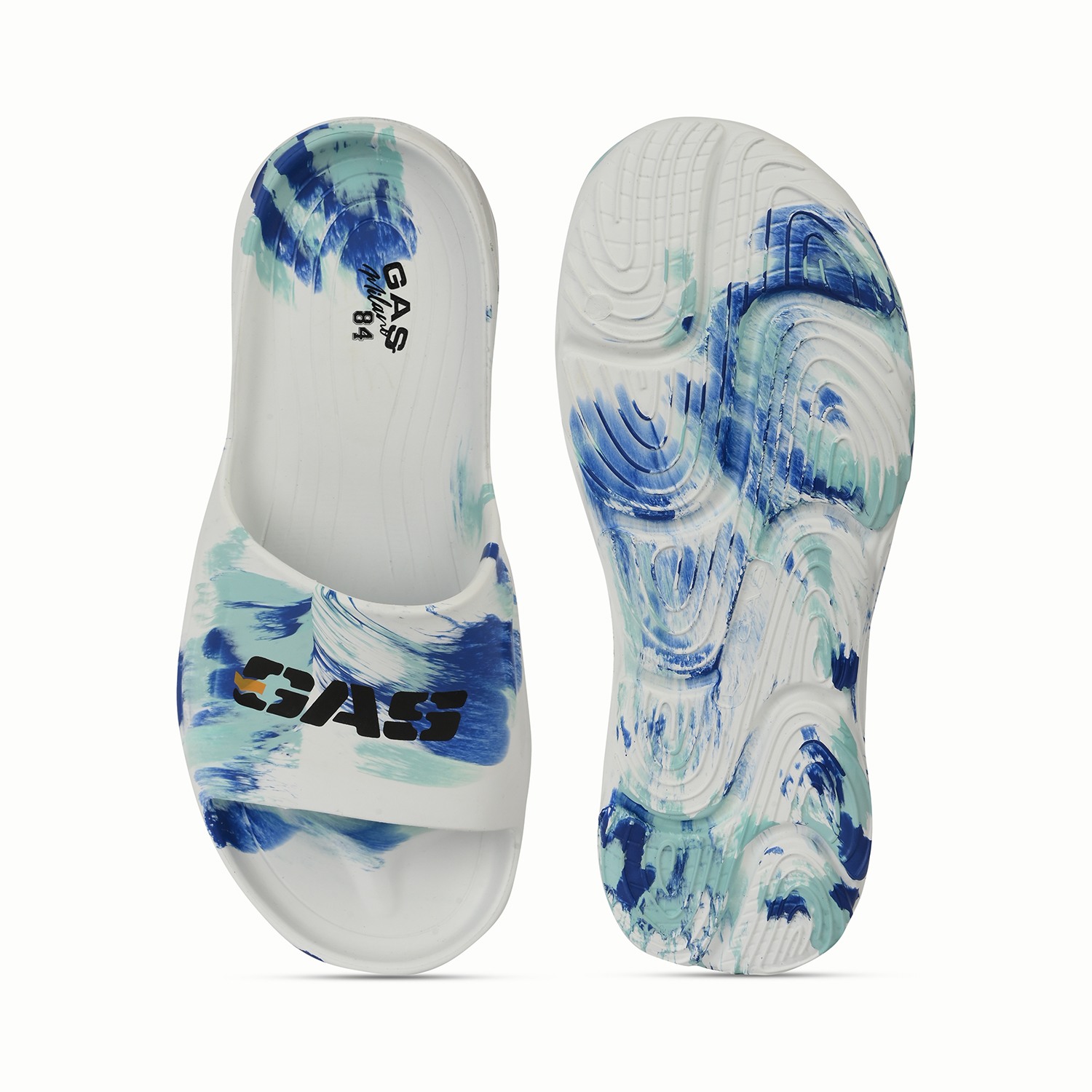 Men Float Mode White blue Sliders
