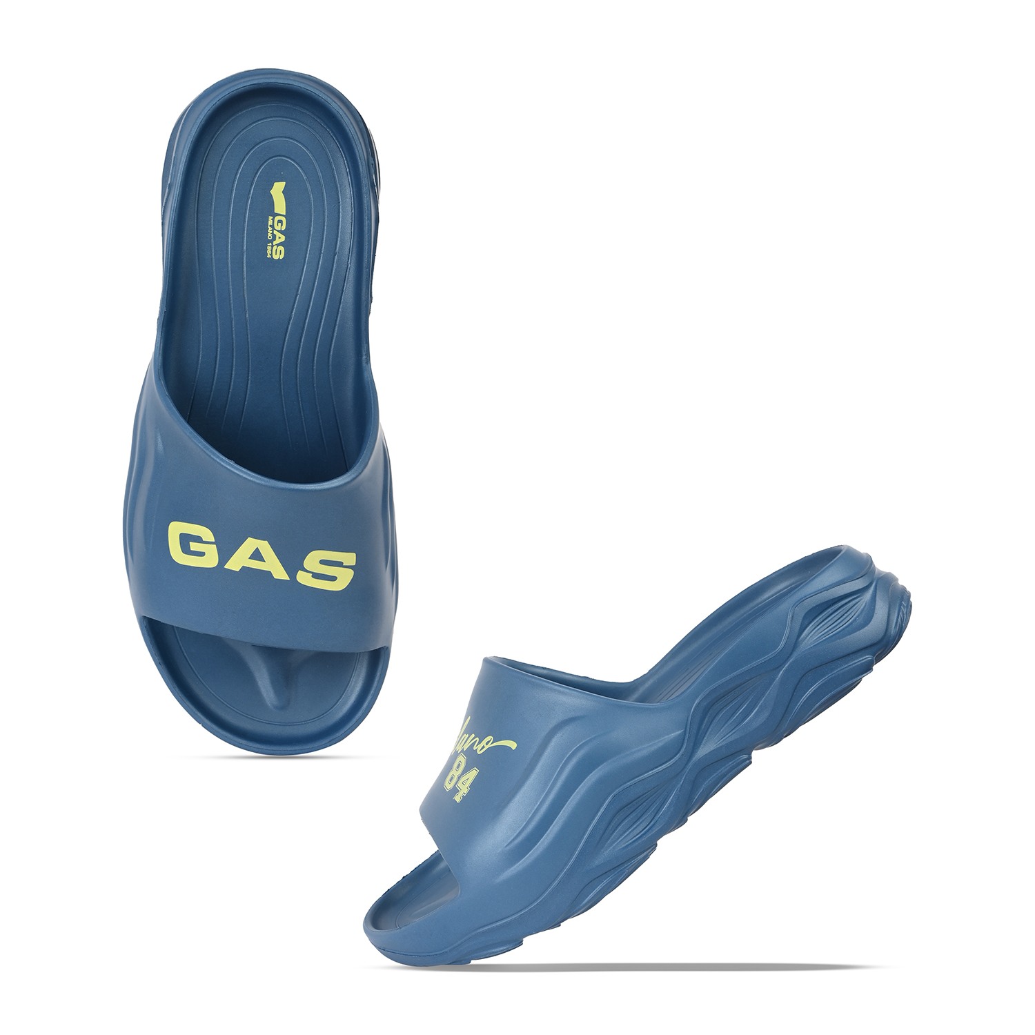 Men SandScape Blue Sliders
