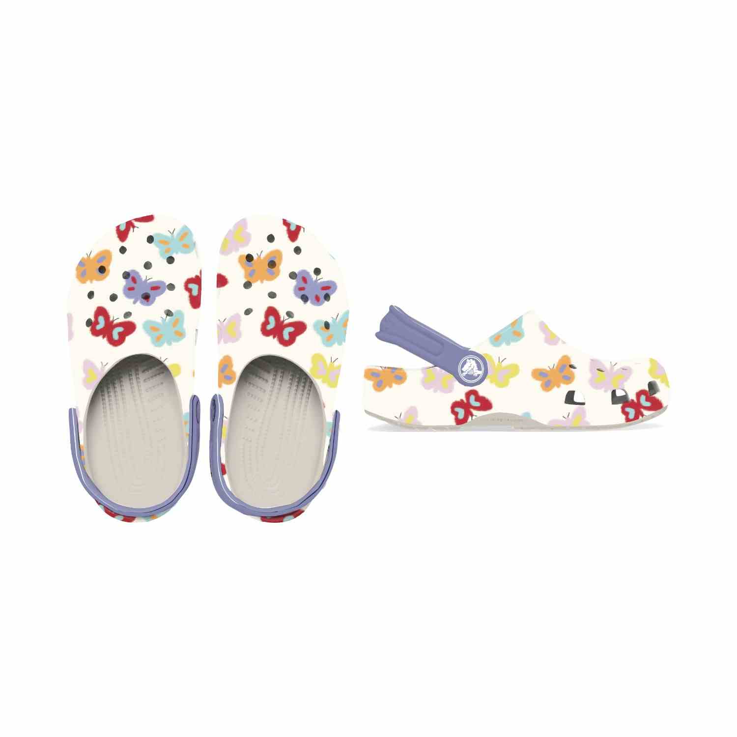 Kids' Unisex Classic Clog Butterfly Print
