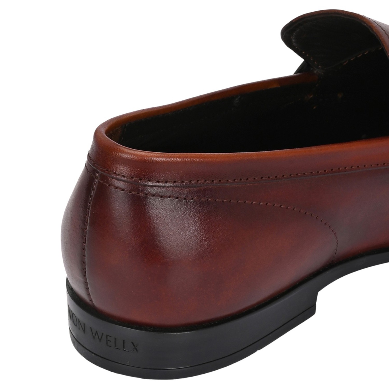 Men Brown Leather Penny Loafers