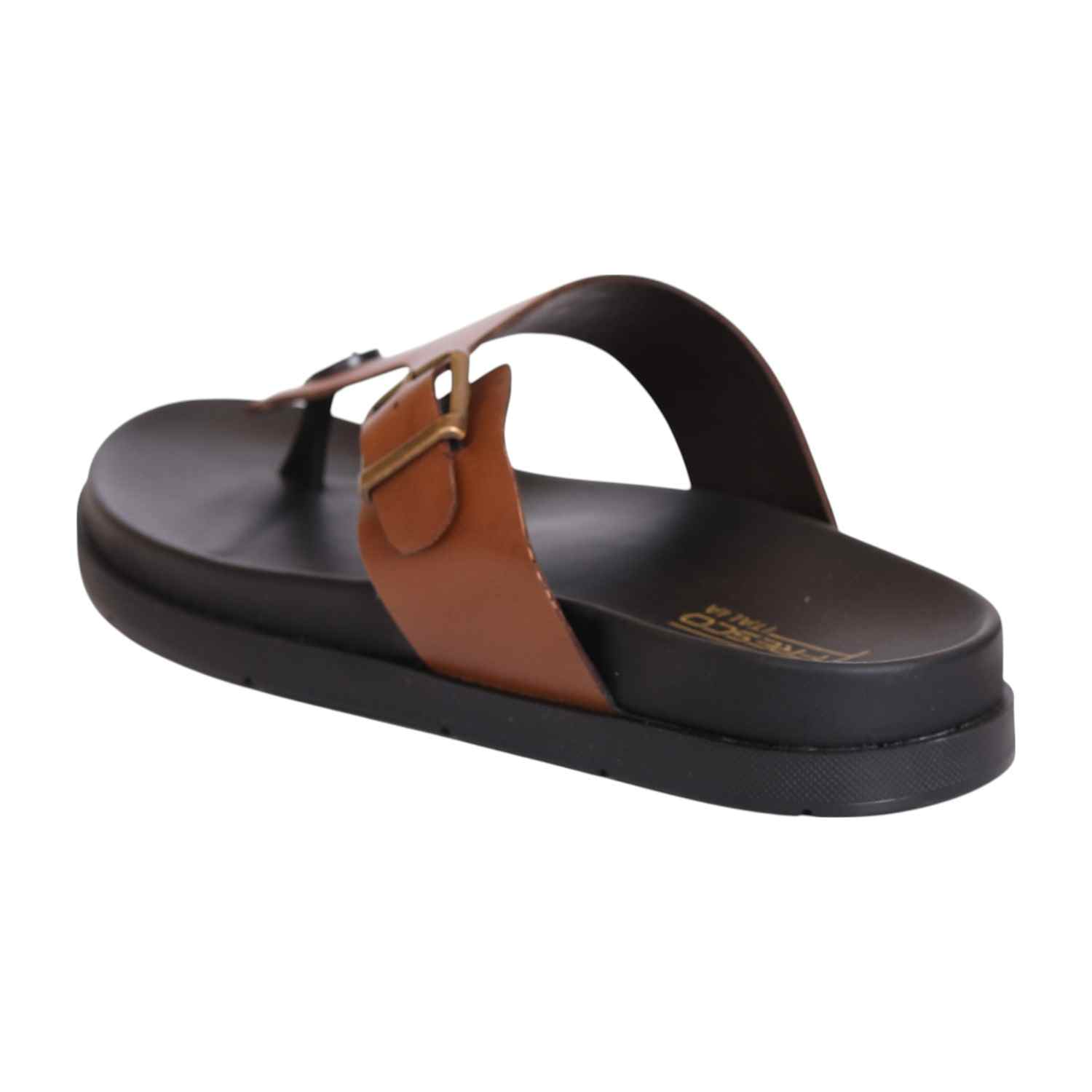 Men Dark Tan Classic Comfort Thongs