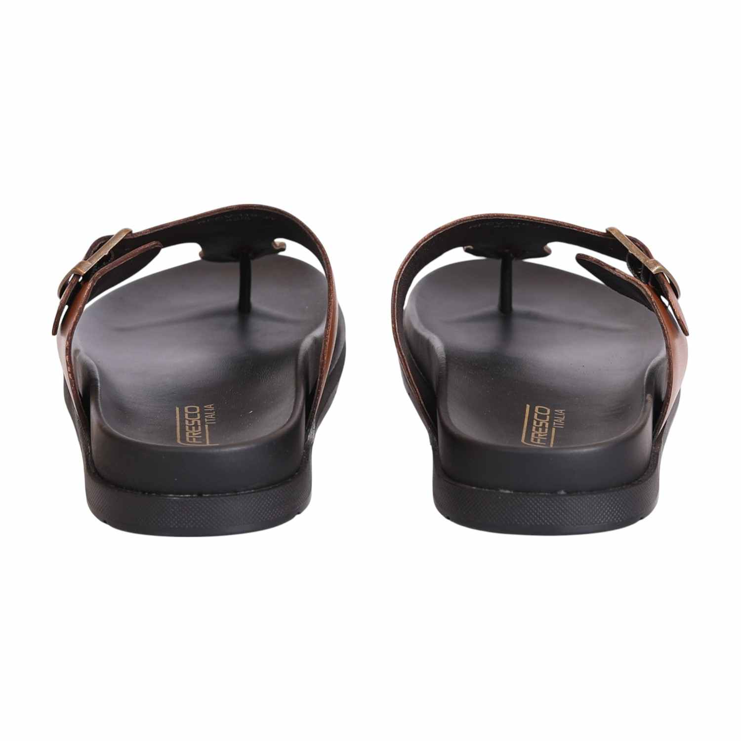 Men Dark Tan Classic Comfort Thongs
