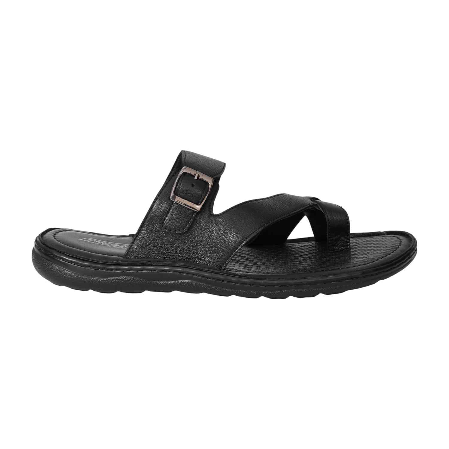 Men Black VintageWalk Chappals