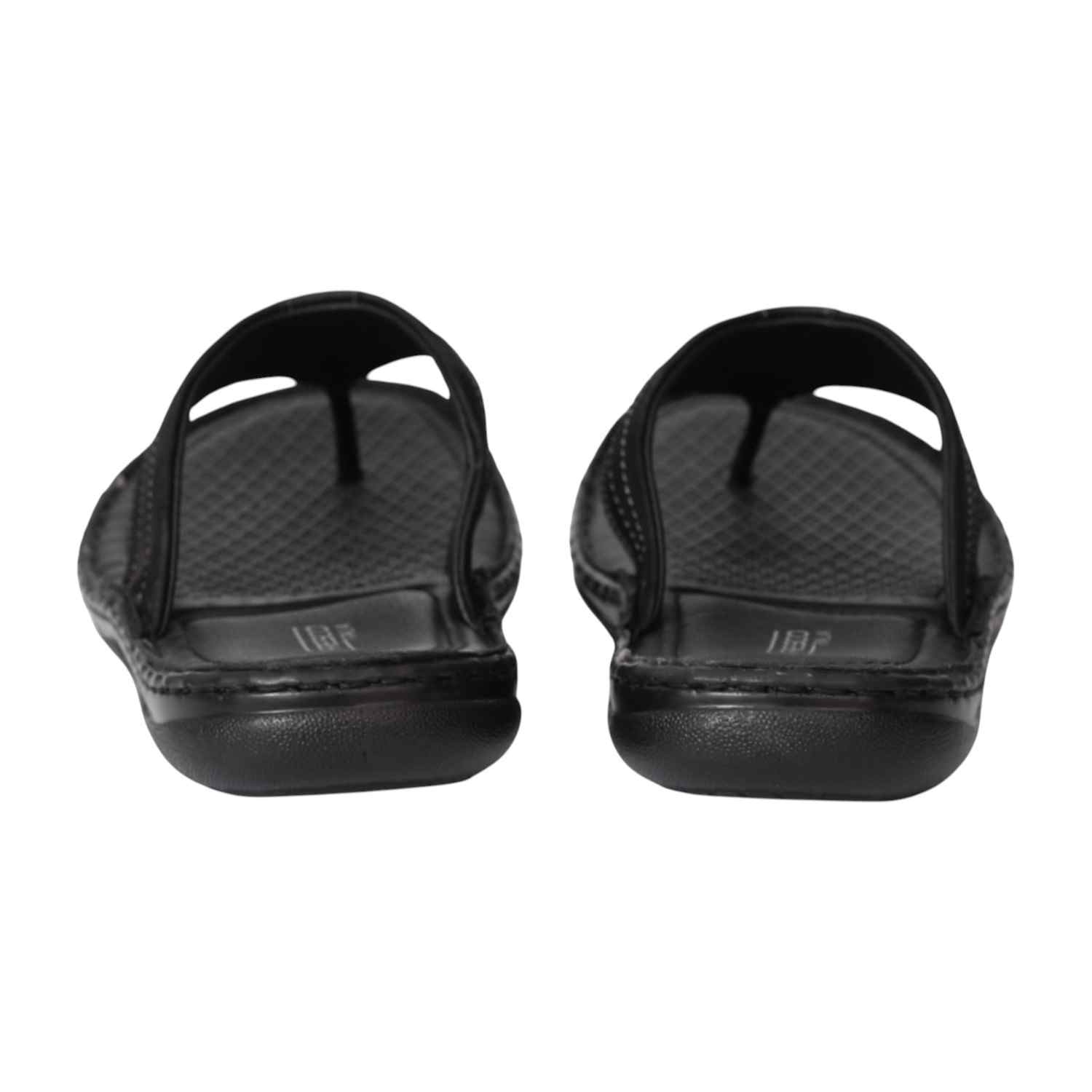 Men Black DuraStep Thong Chappals