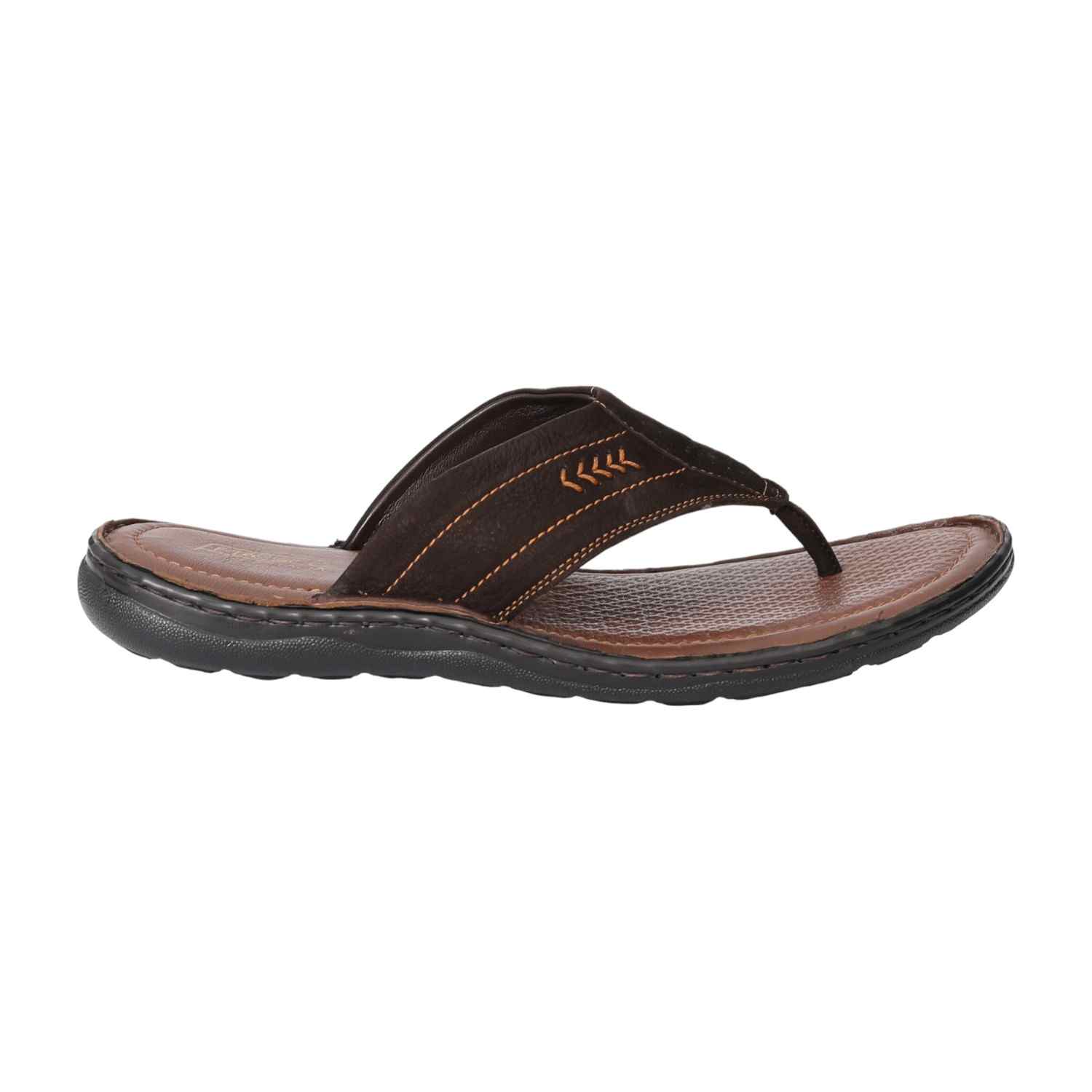 Men Brown DuraStep Thong Chappals