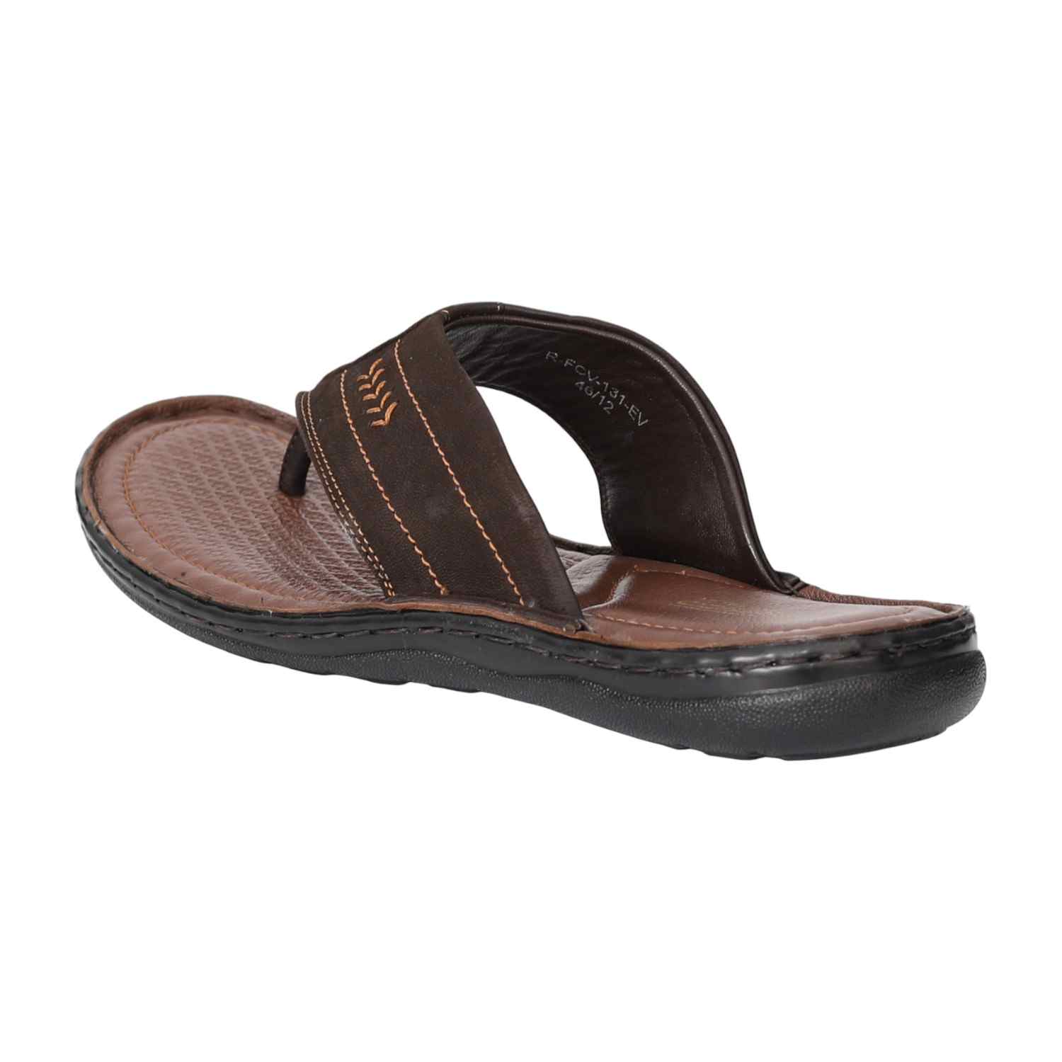 Men Brown DuraStep Thong Chappals