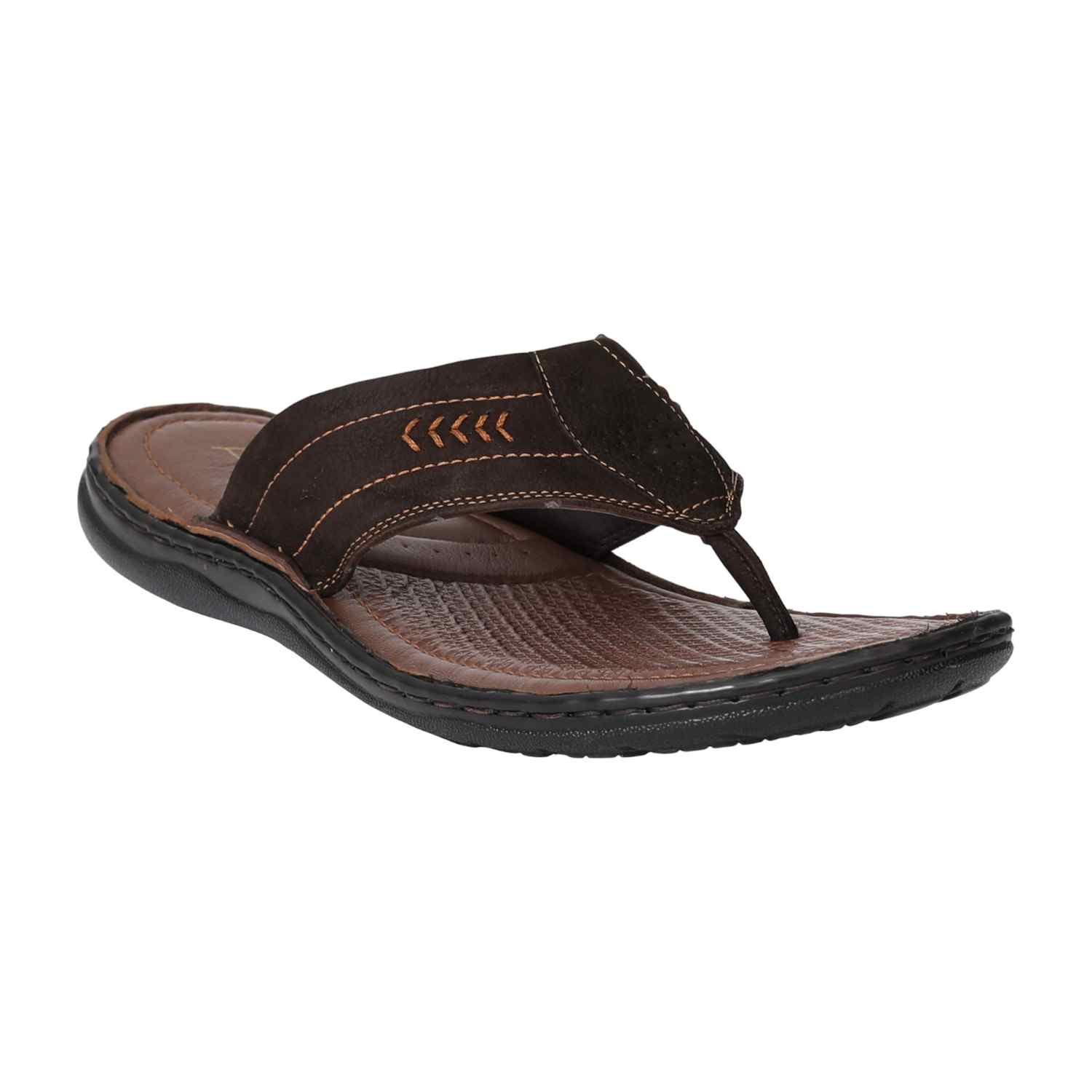 Men Brown DuraStep Thong Chappals