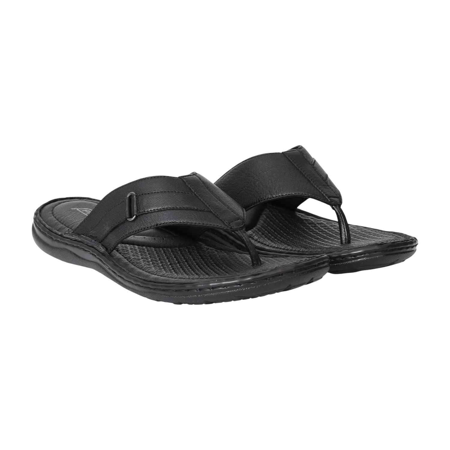 Men Black StrideFlex Chappals