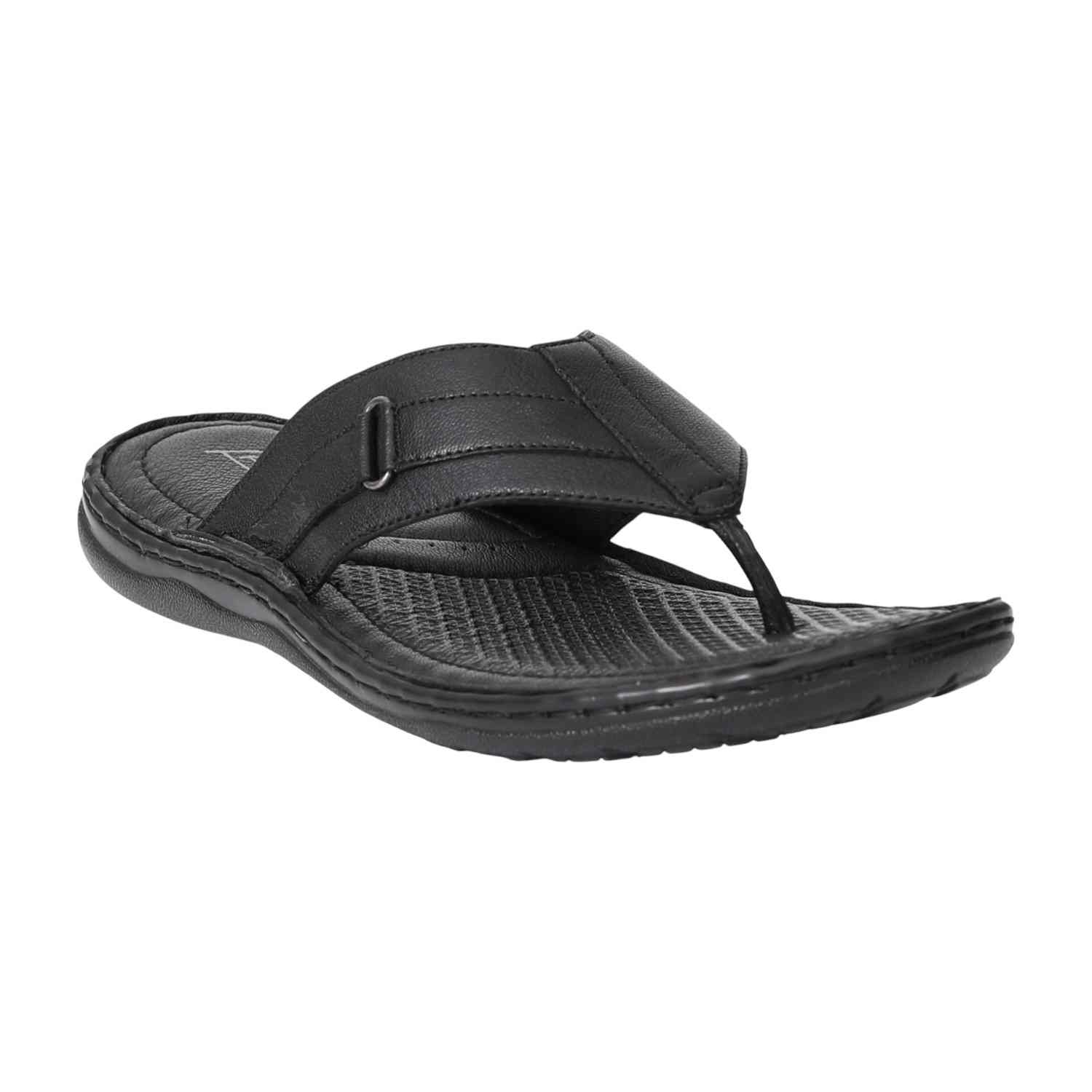 Men Black StrideFlex Chappals
