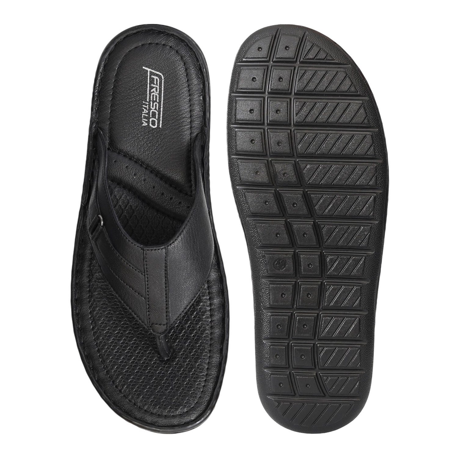 Men Black StrideFlex Chappals