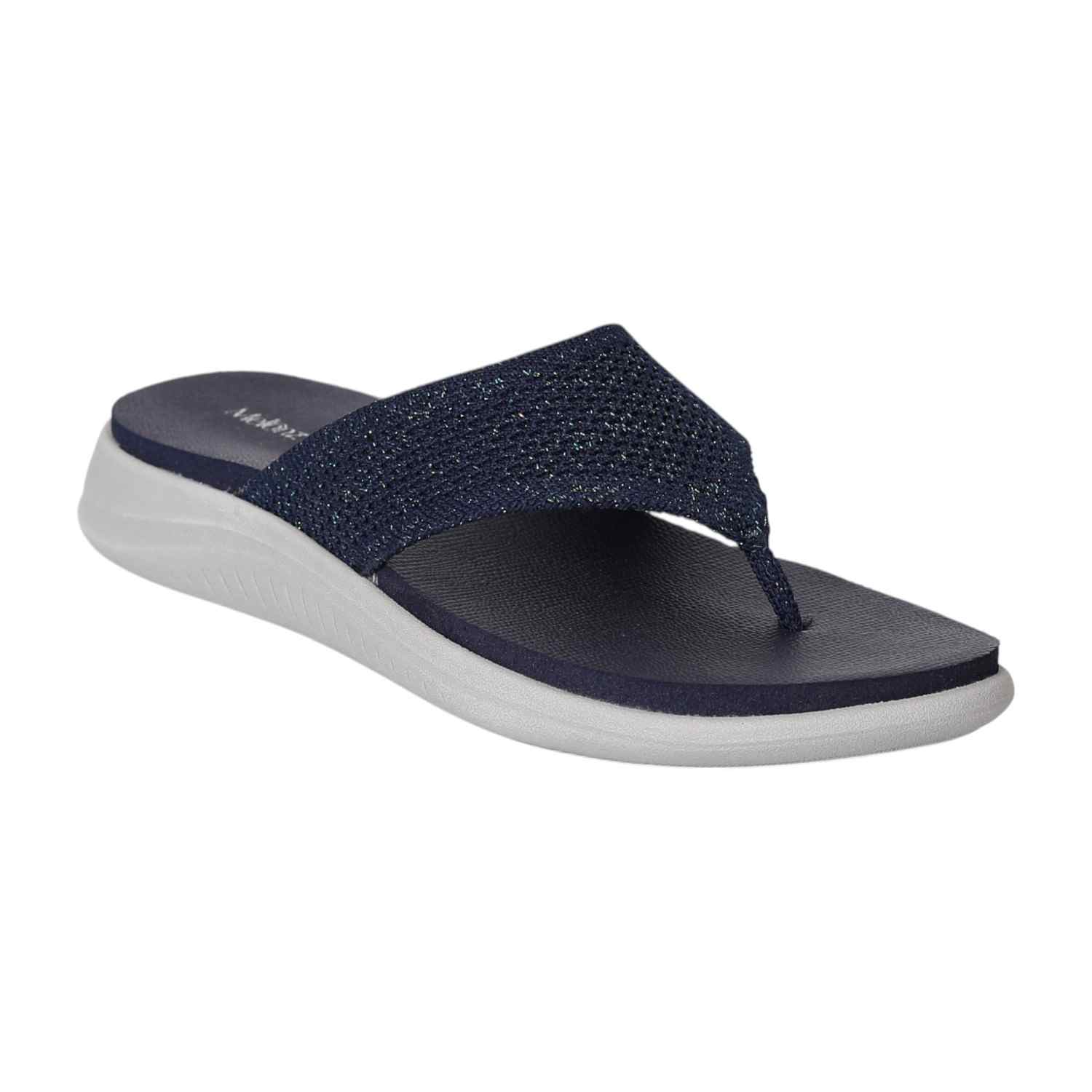 Navy Comfort Glide Flip-Flops for Women
