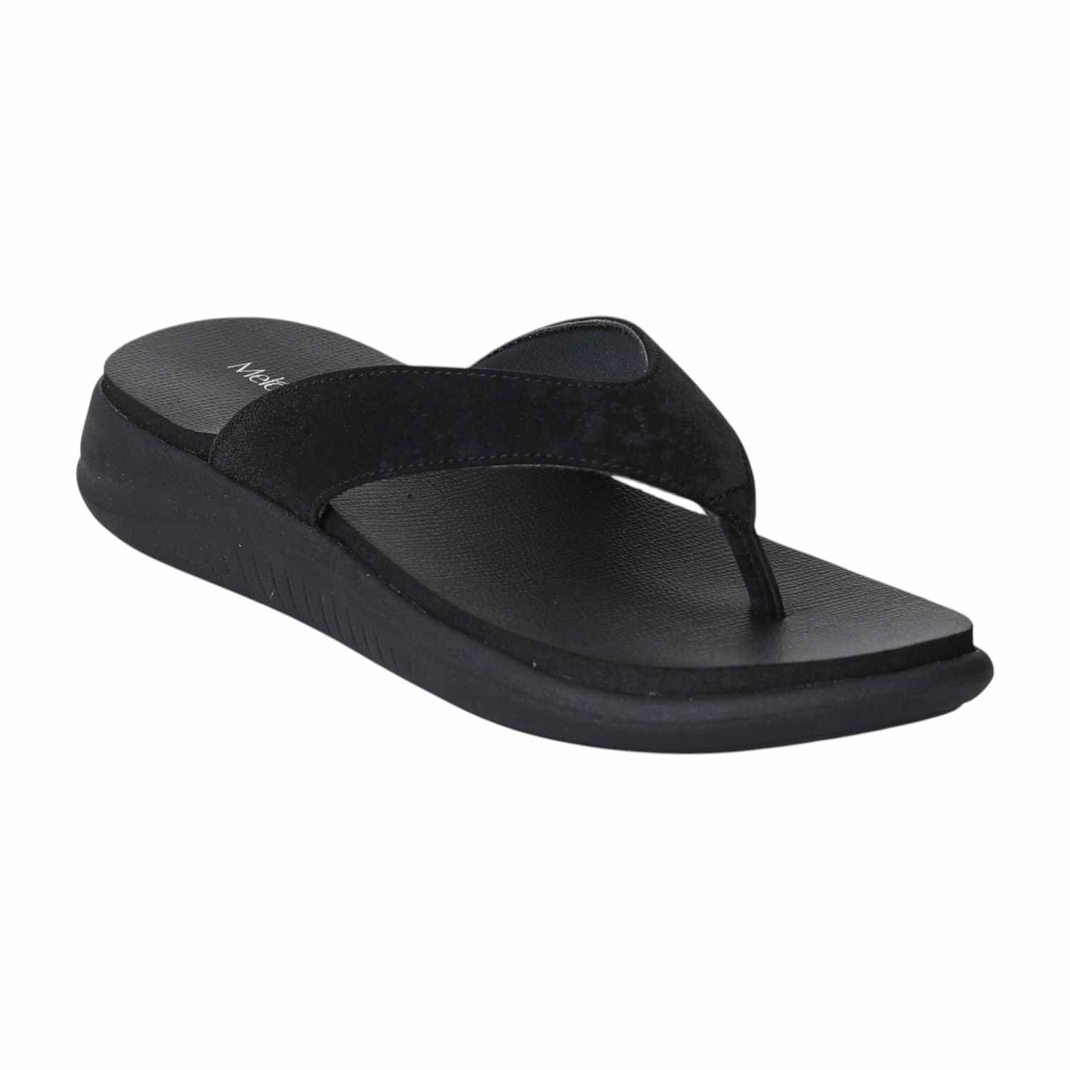Black Comfort Foam Flip-Flops for Women