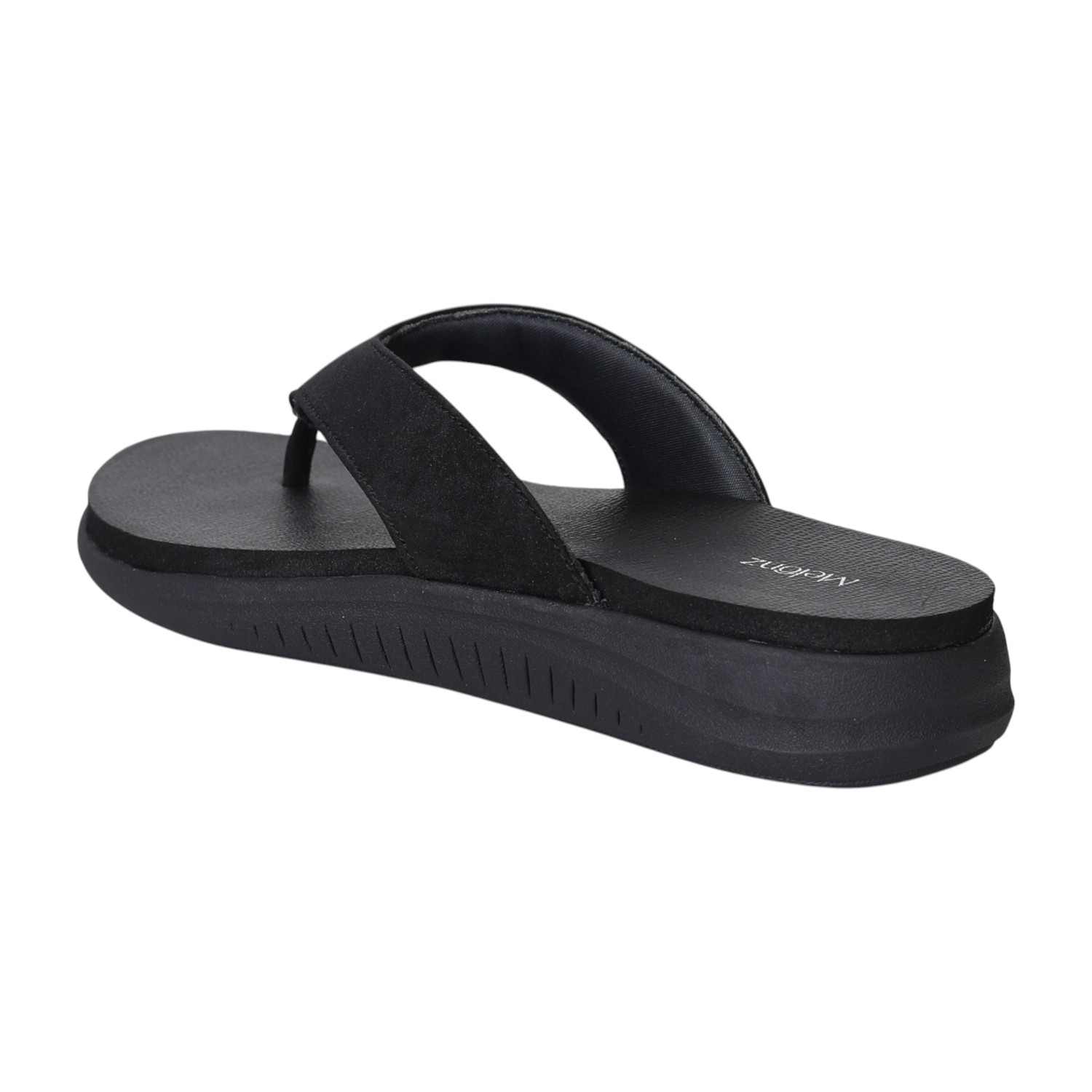 Black Comfort Foam Flip-Flops for Women