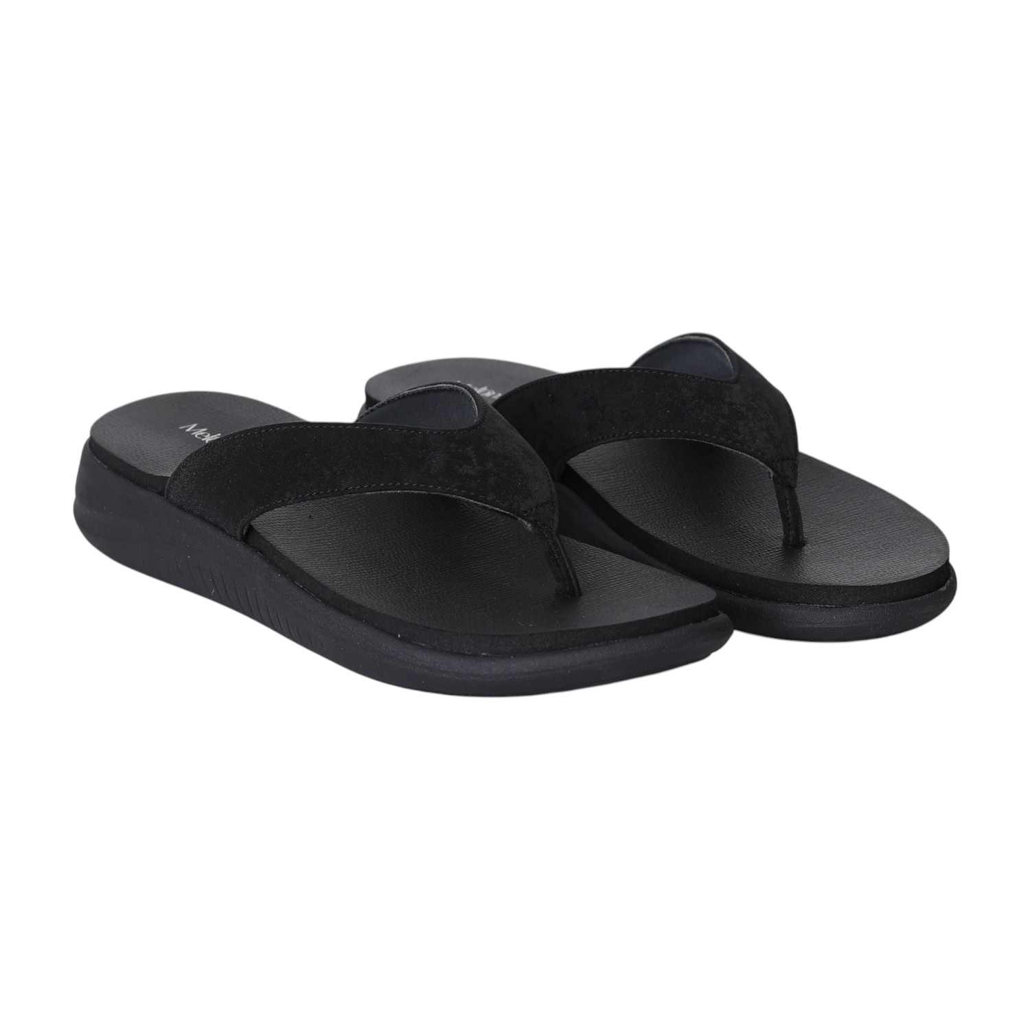 Black Comfort Foam Flip-Flops for Women